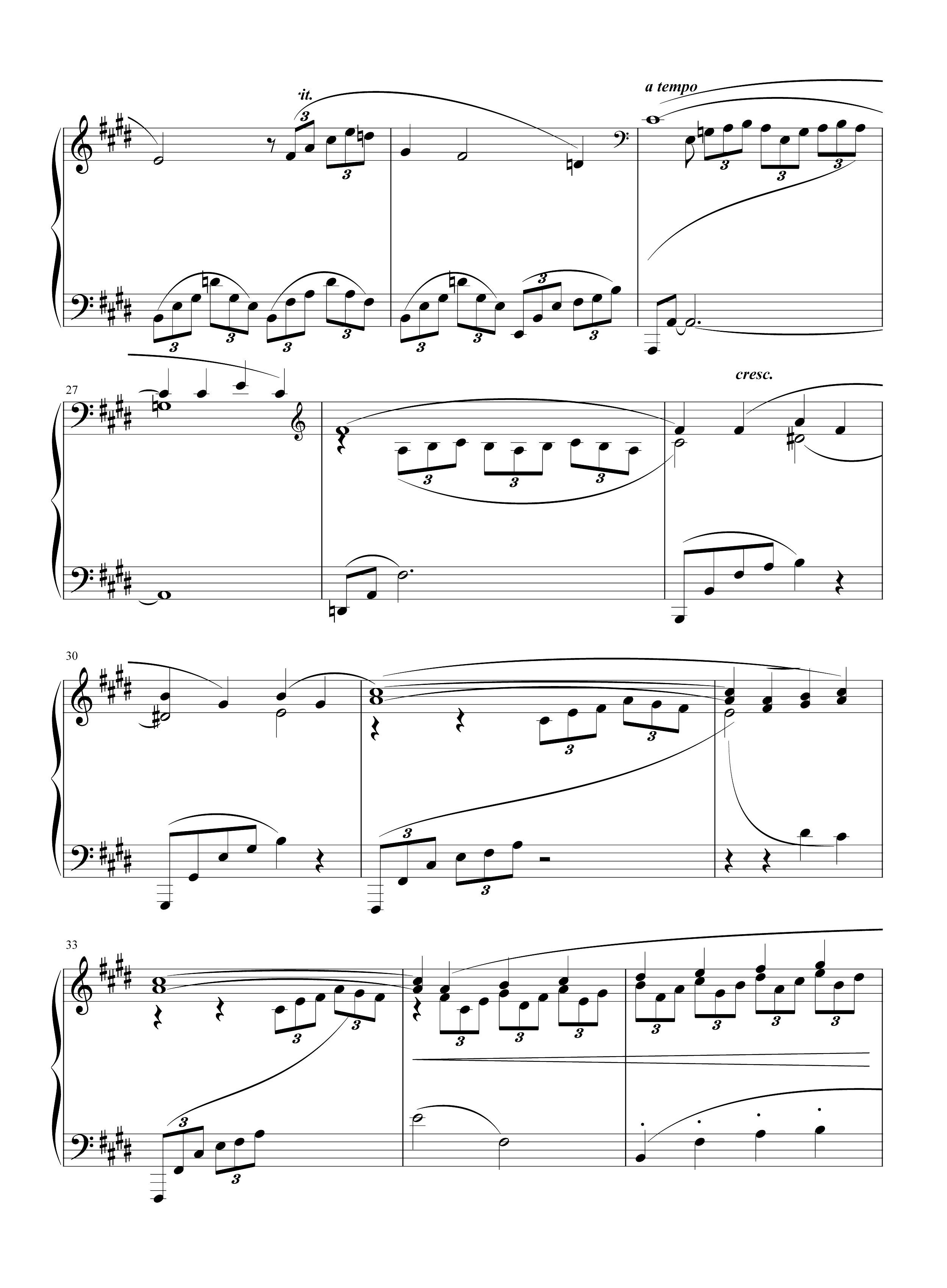 Arabesque No. 1-Claude Debussy钢琴谱3