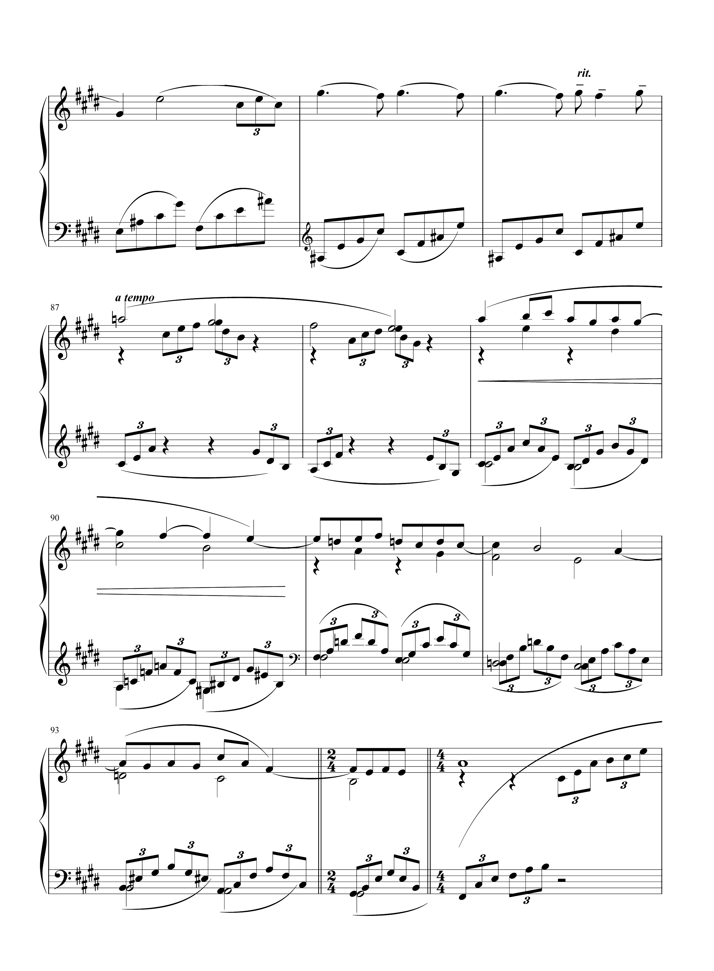 Arabesque No. 1-Claude Debussy钢琴谱8