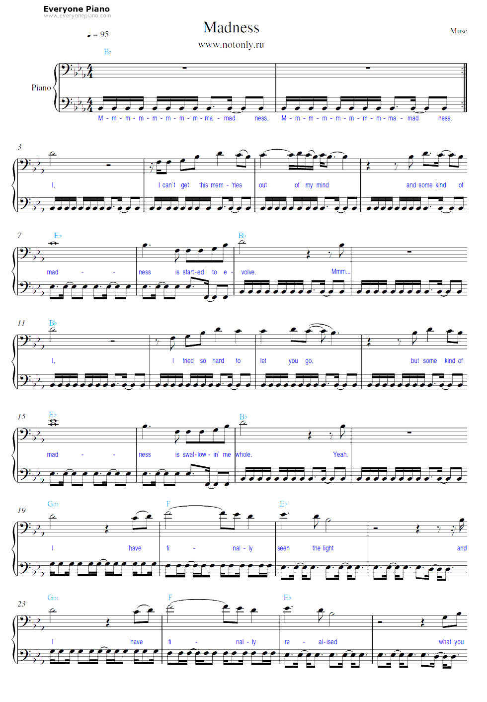 Madness-Muse钢琴谱1