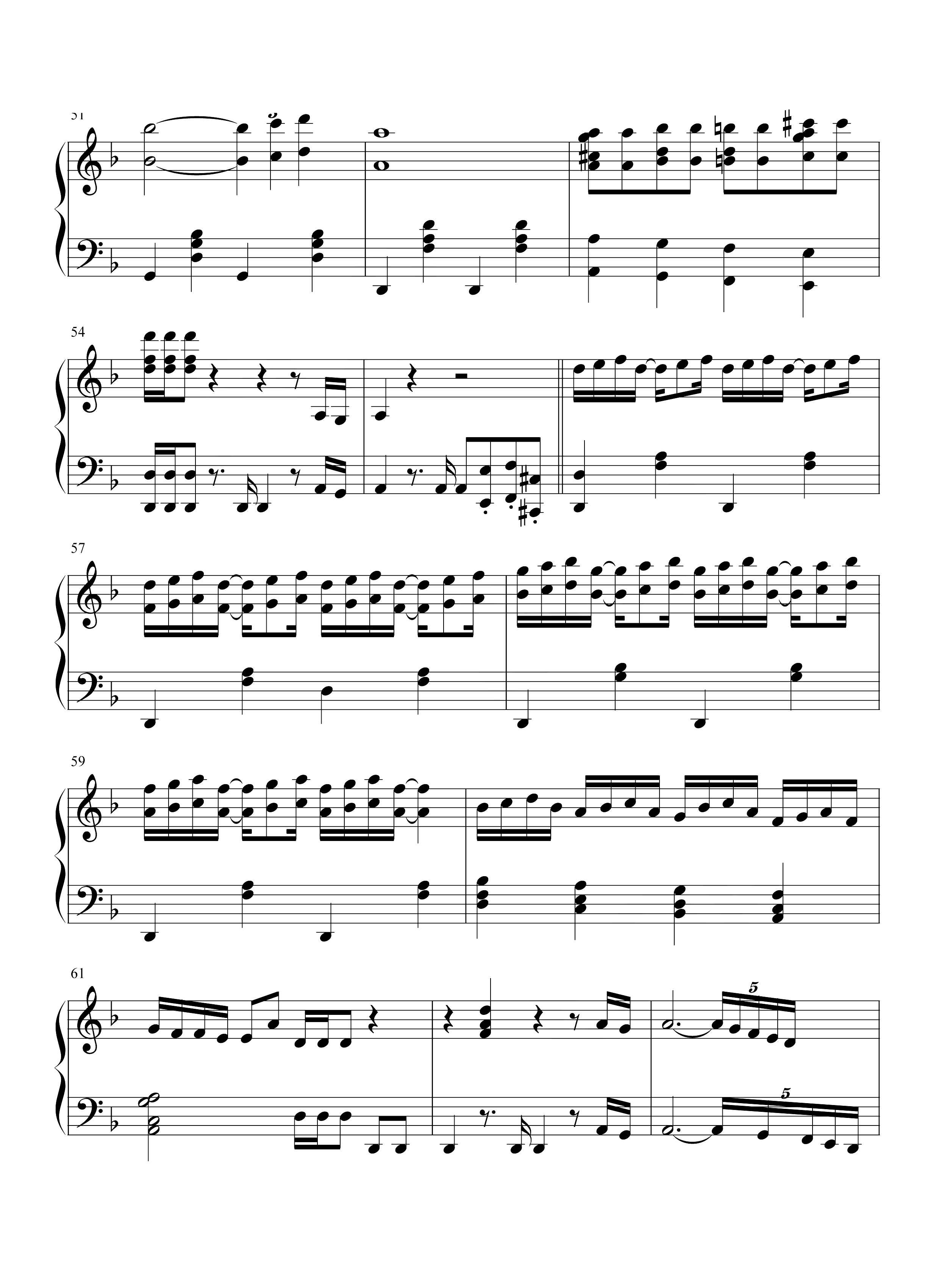 托卡塔曲-Toccata-d小调触技曲与赋格 BWV 565钢琴谱5