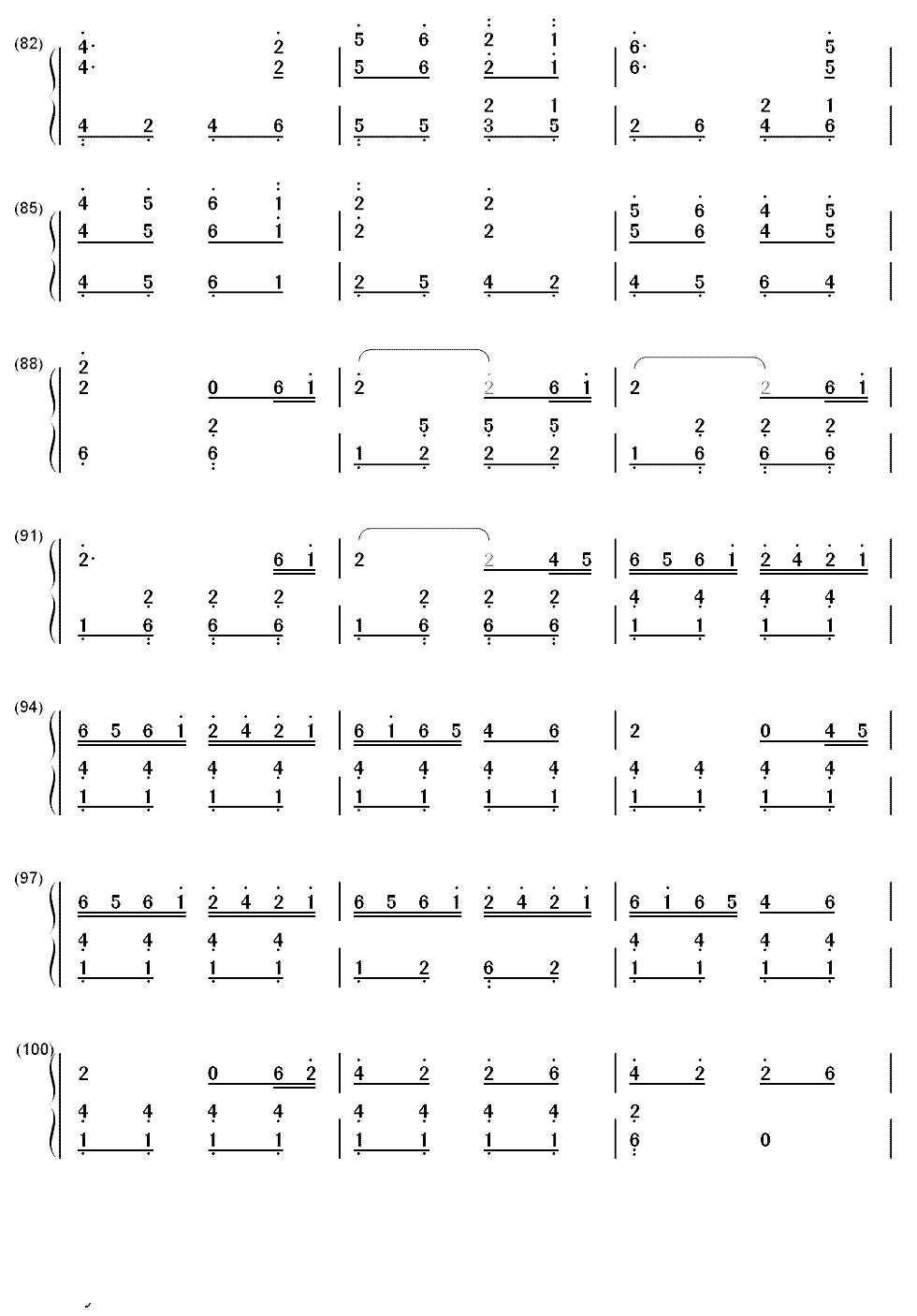 赛马双手简谱预览5