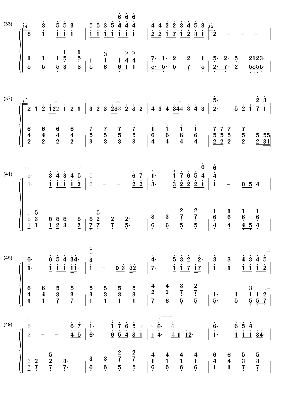 因你而在-林俊杰最新单曲双手简谱预览3