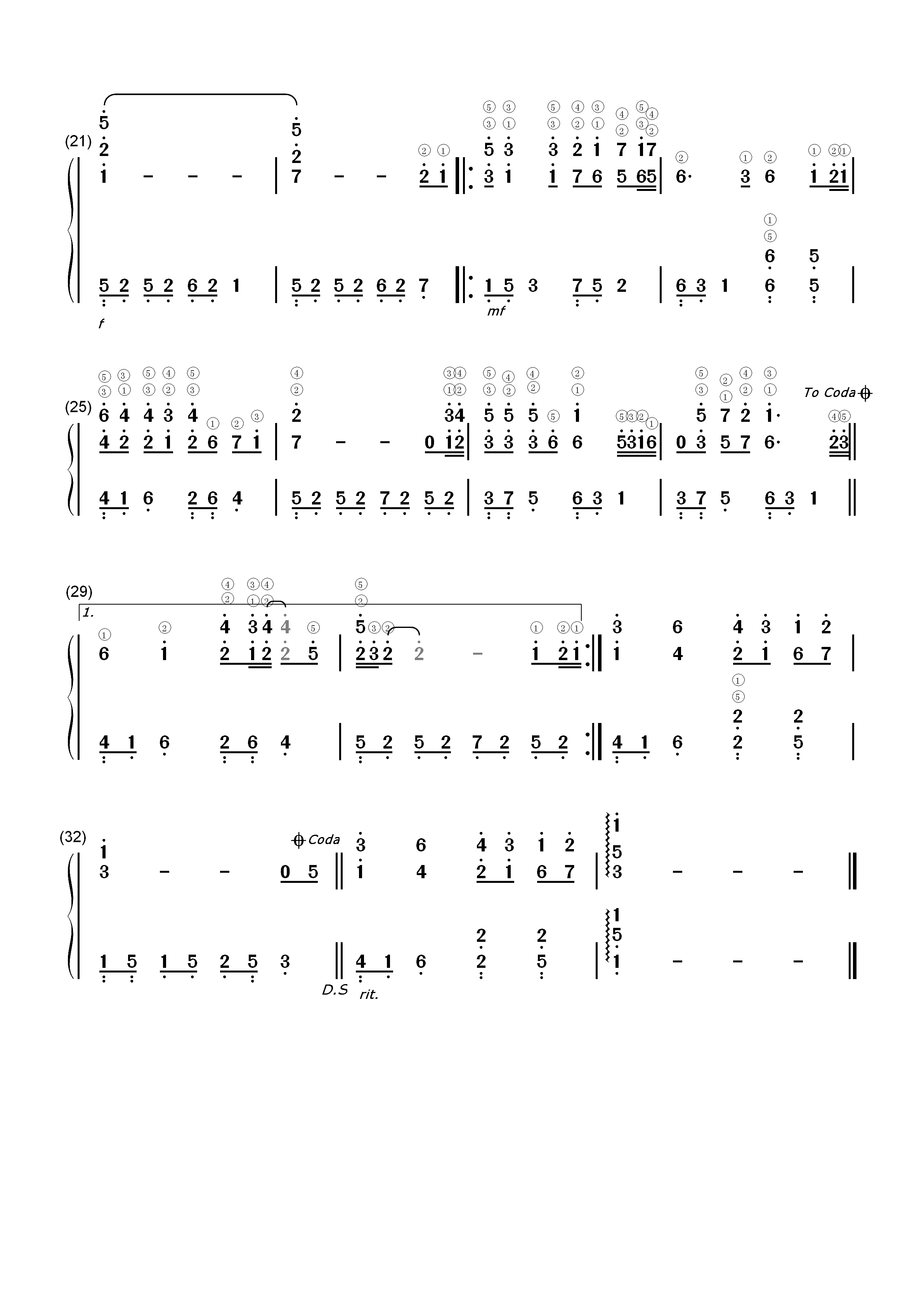 约定-林文信版-EOP教学曲双手简谱预览2