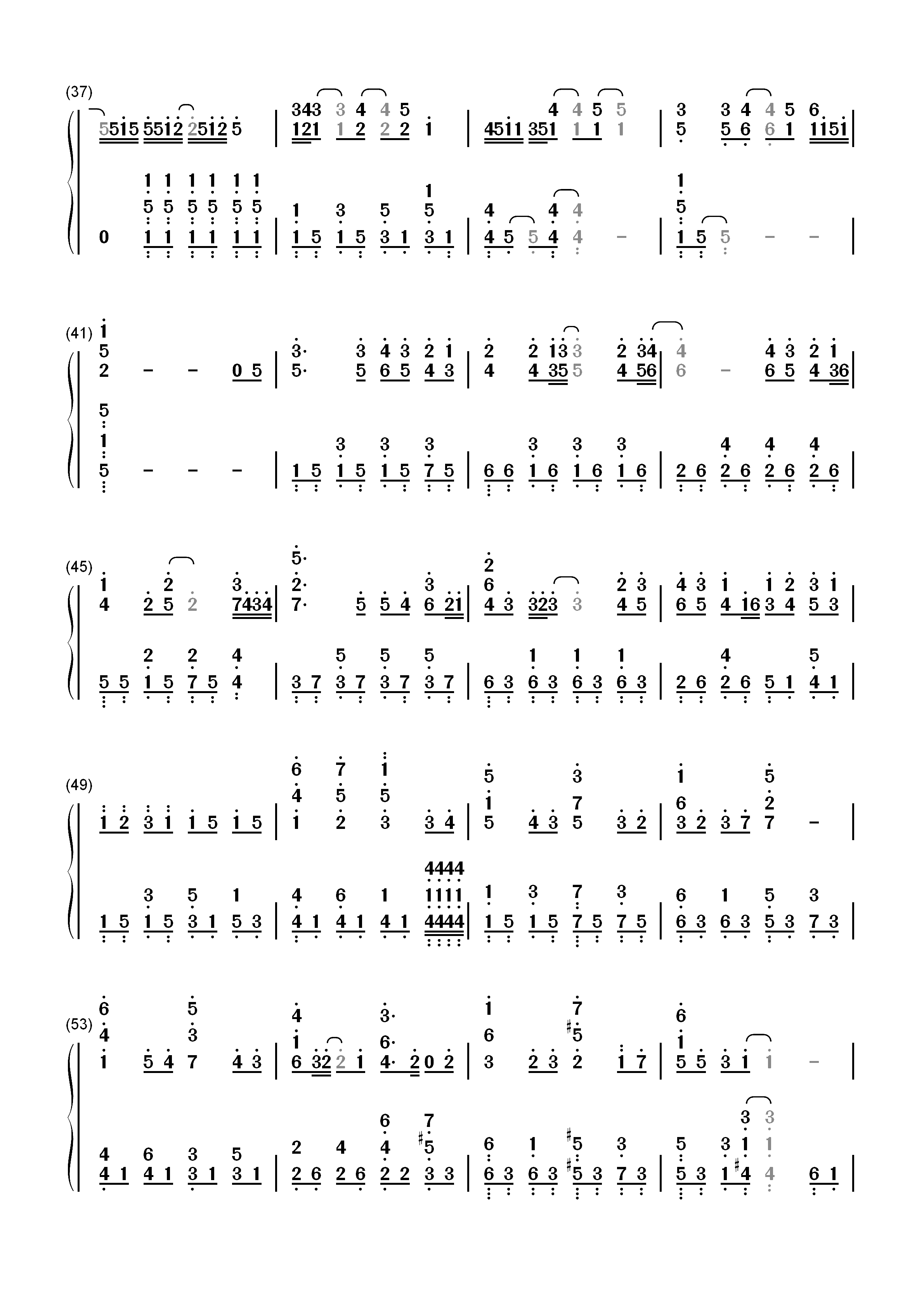 世界末日独奏版-EOP教学曲双手简谱预览3