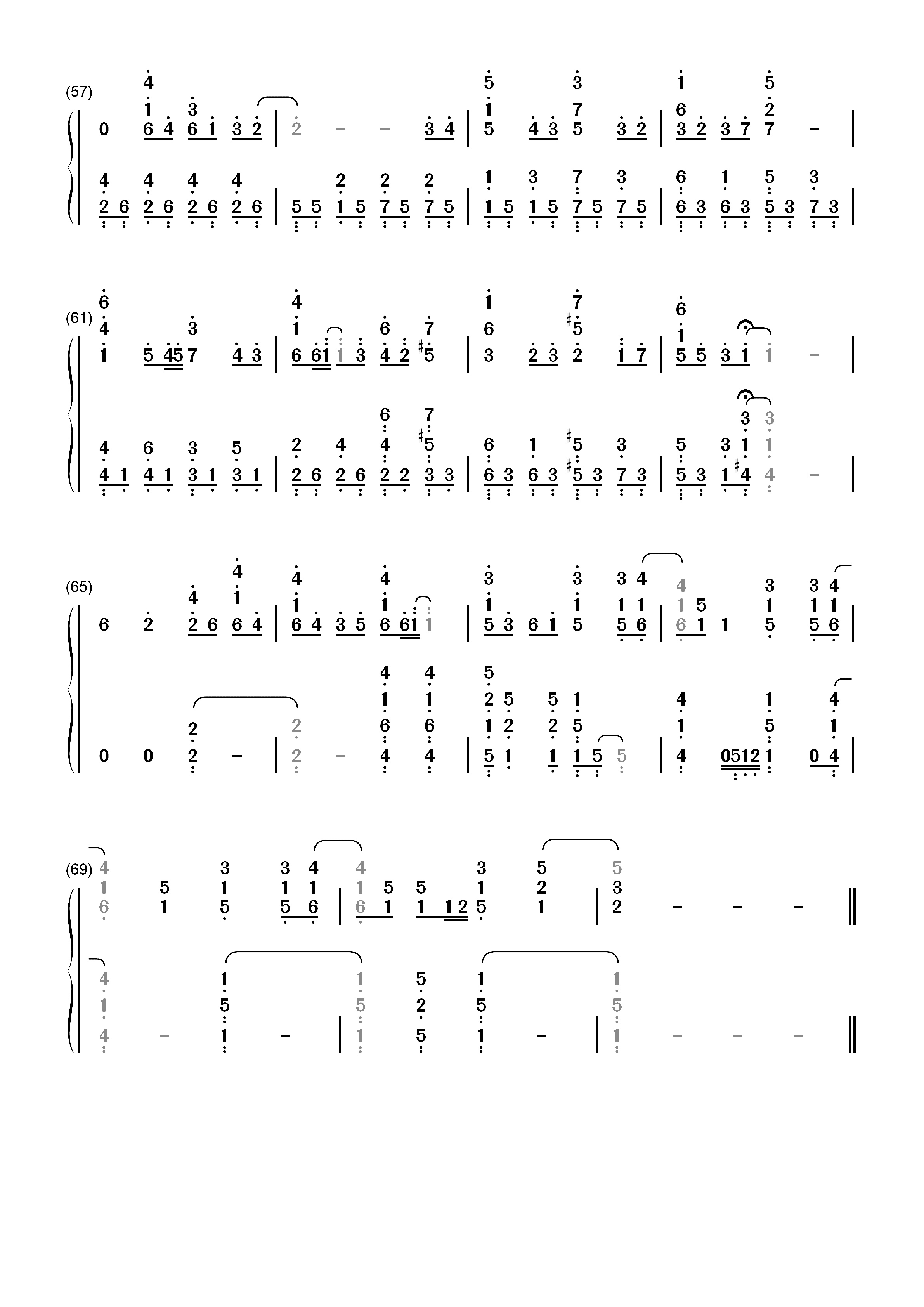 世界末日独奏版-EOP教学曲双手简谱预览4