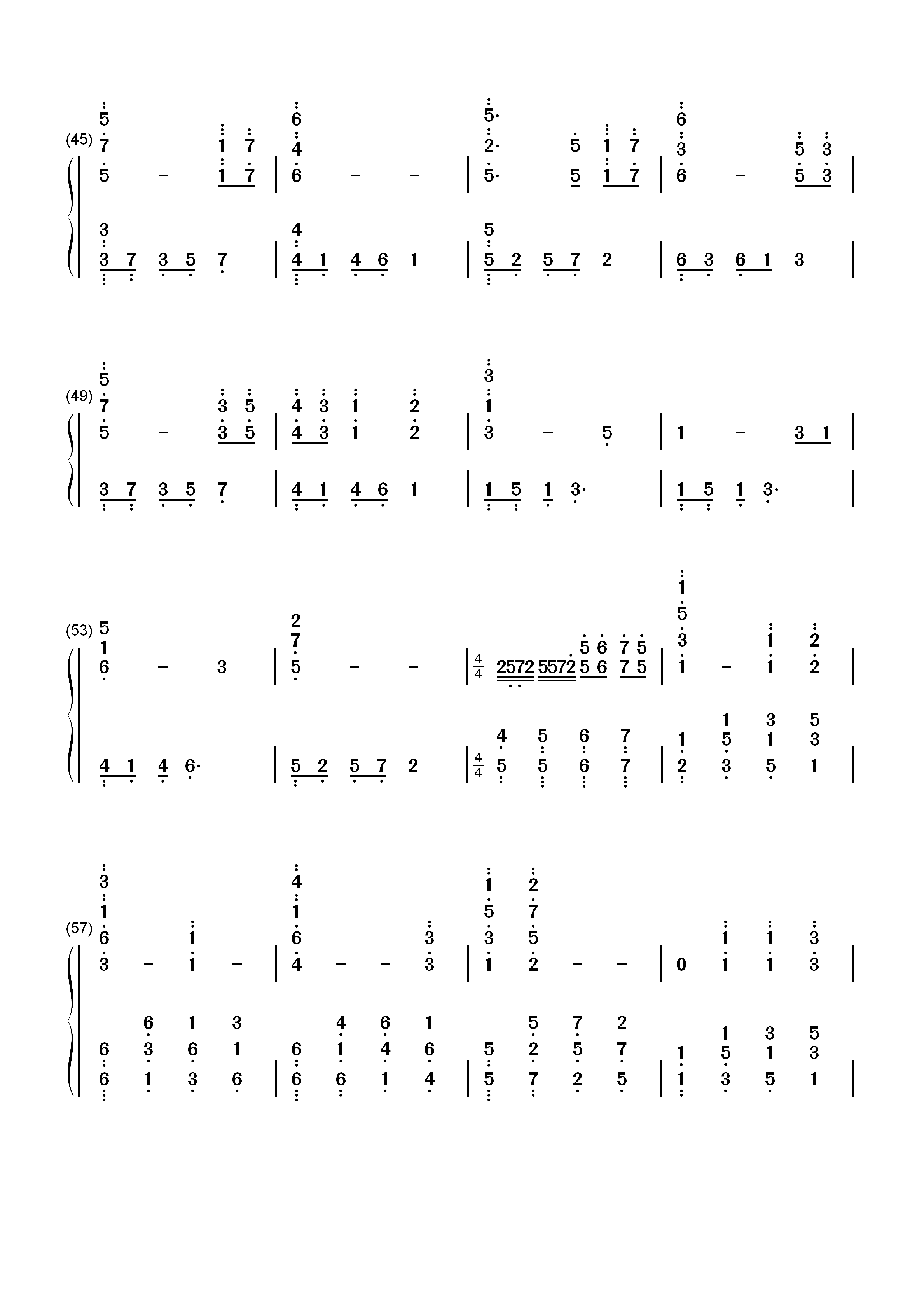 The Ludlows - 影片燃情岁月主题曲双手简谱预览3