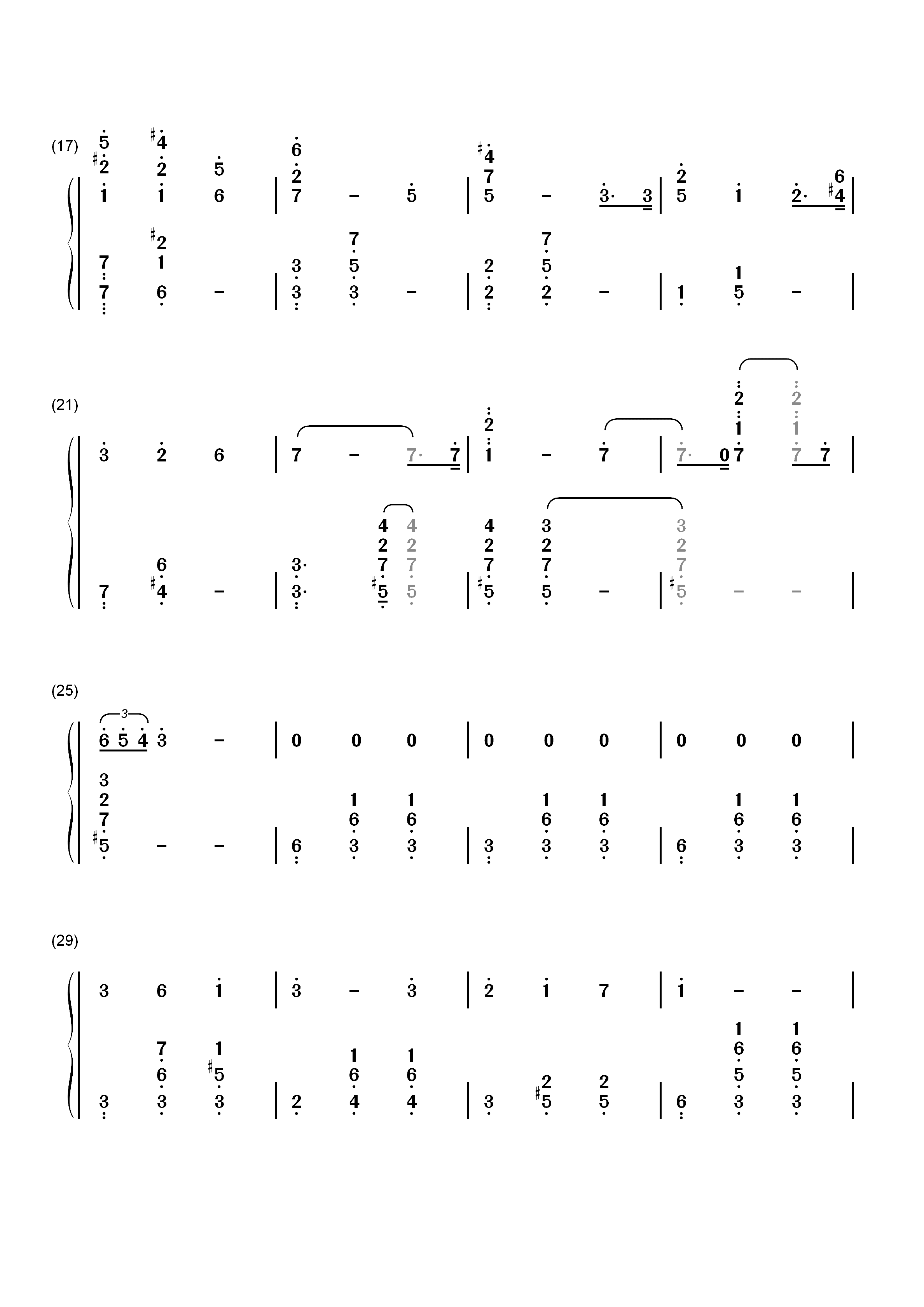 人生的旋转木马 - 宫崎骏动画哈尔的移动城堡主题曲双手简谱预览2