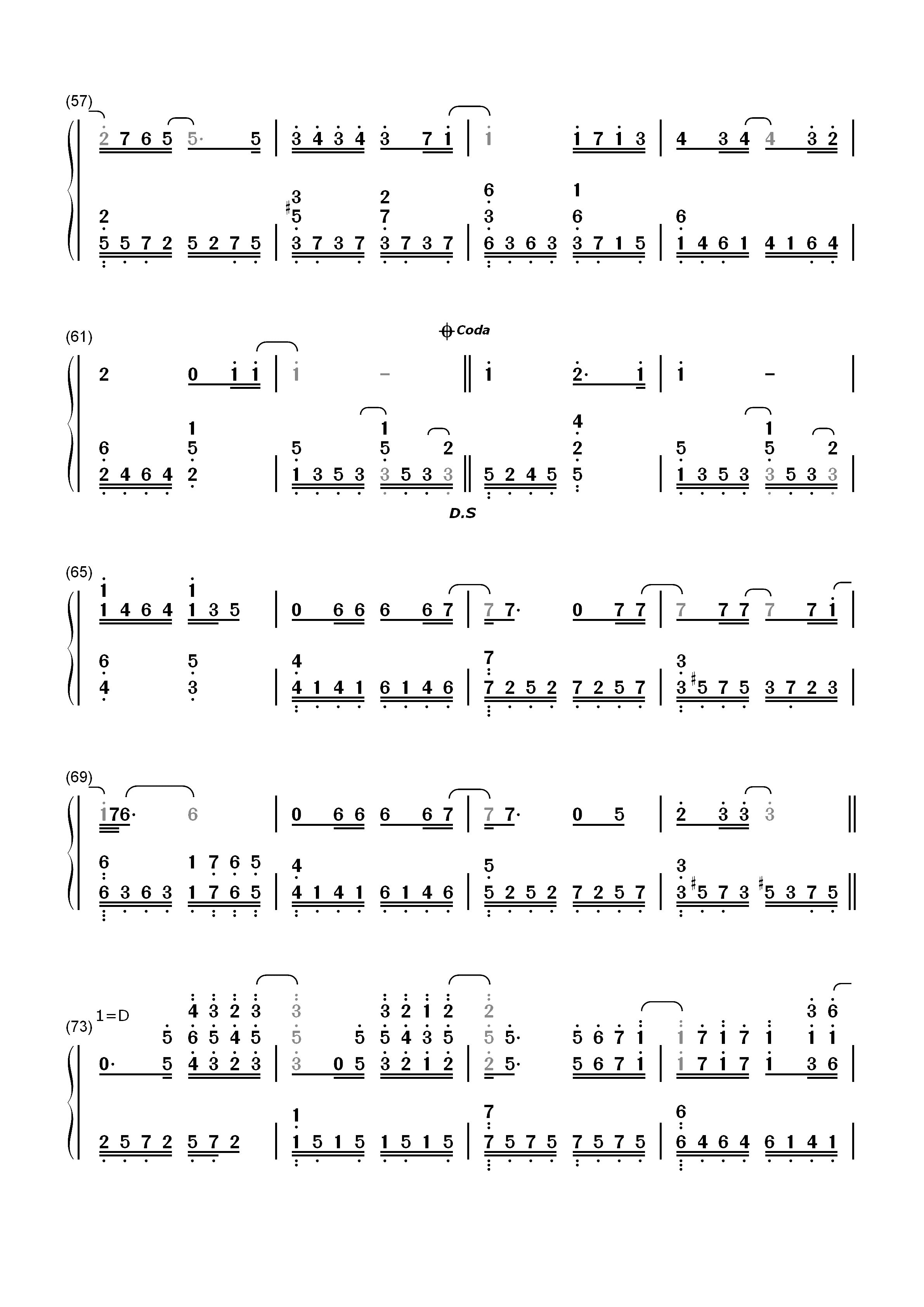 第一次-钢琴独奏版-光良-EOP教学曲双手简谱预览4