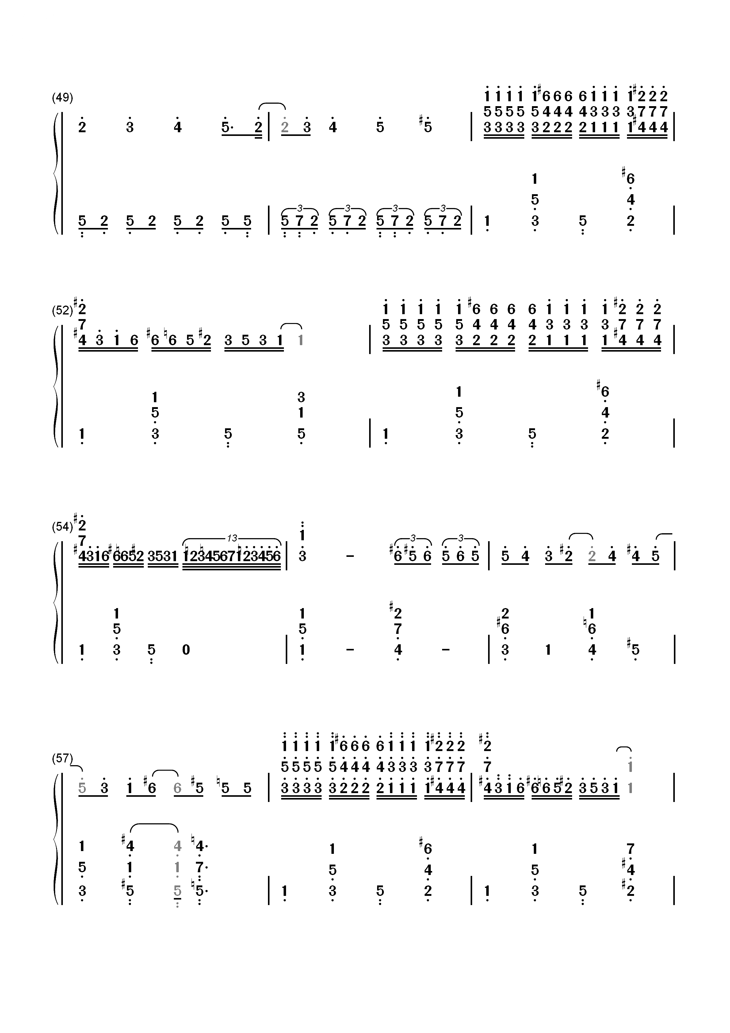 蓝色狂想曲-乔治·格什温双手简谱预览5