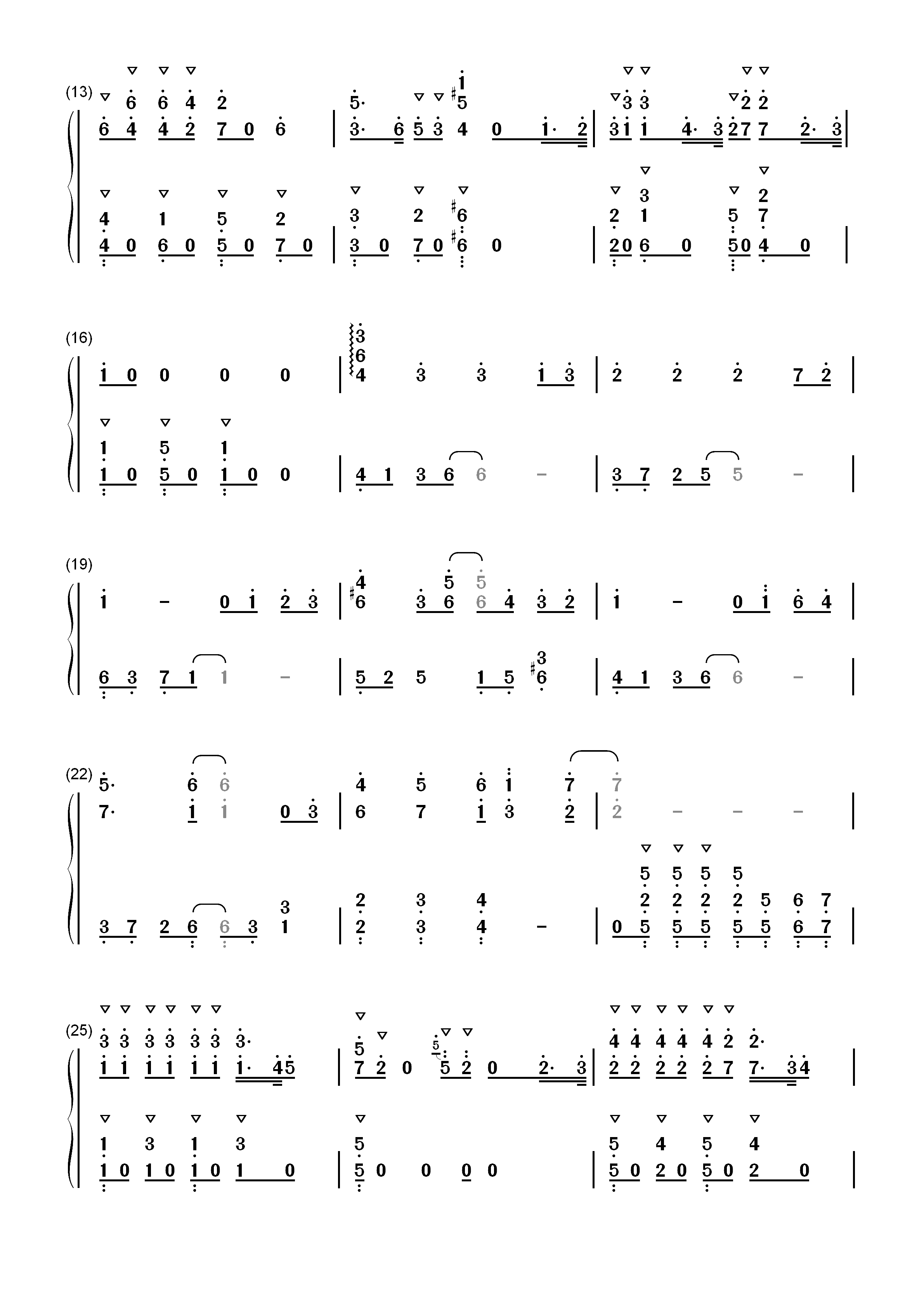 可爱颂-韩国最新洗脑神曲双手简谱预览2