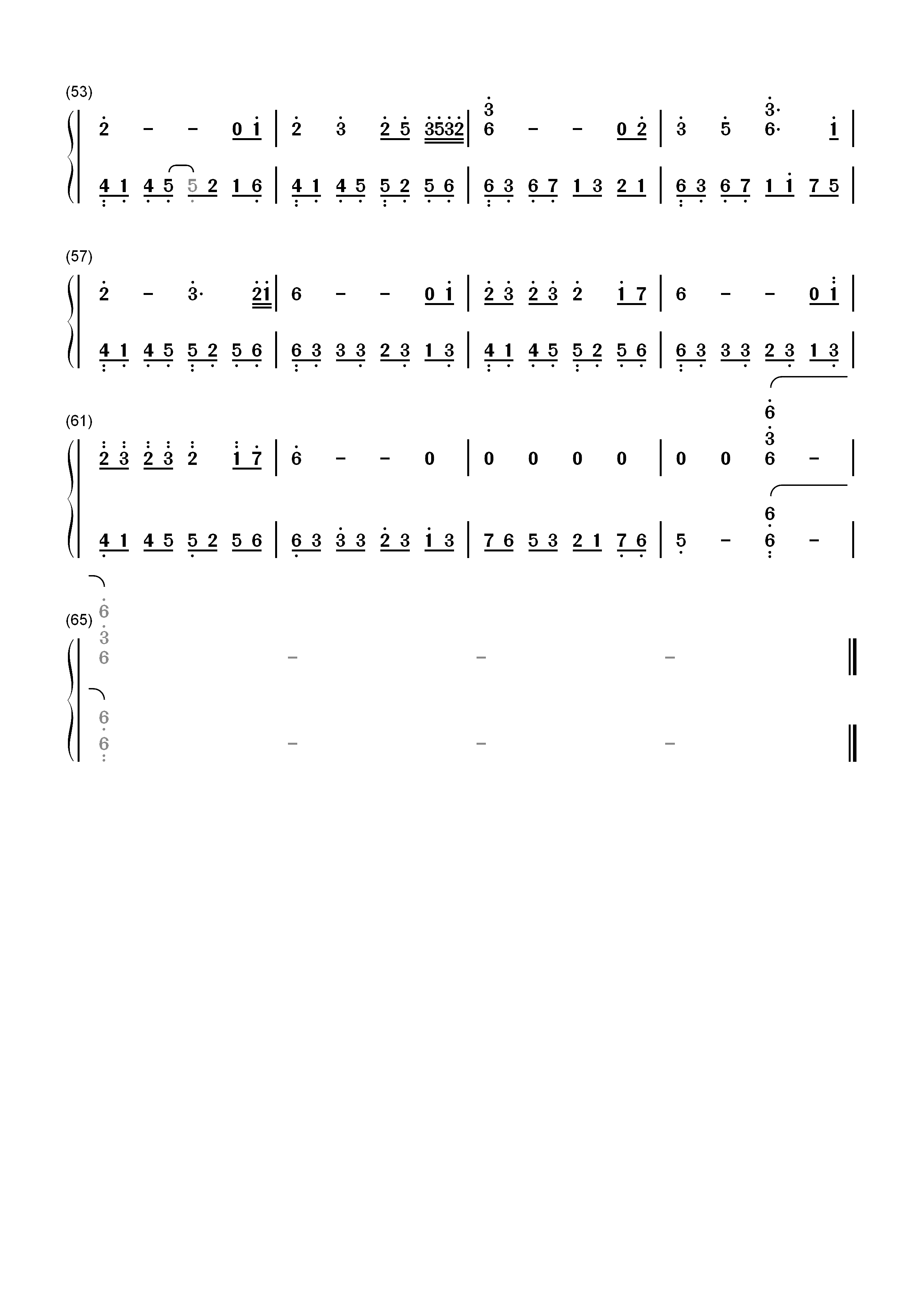 祭奠之歌-EOP教学曲-碧奇魂双手简谱预览3