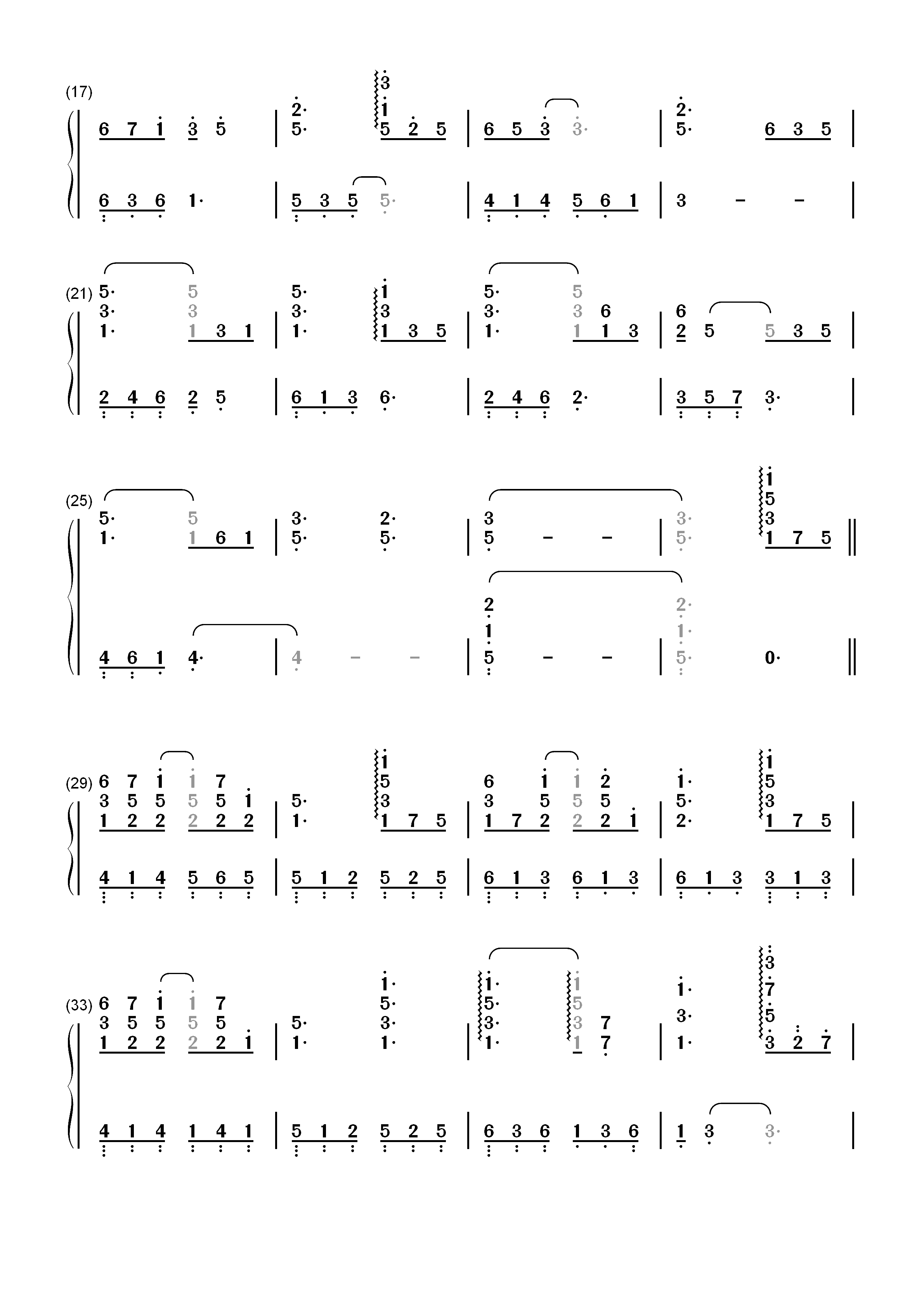 Piano UC-NO.3-高达UC独角兽OST3双手简谱预览2