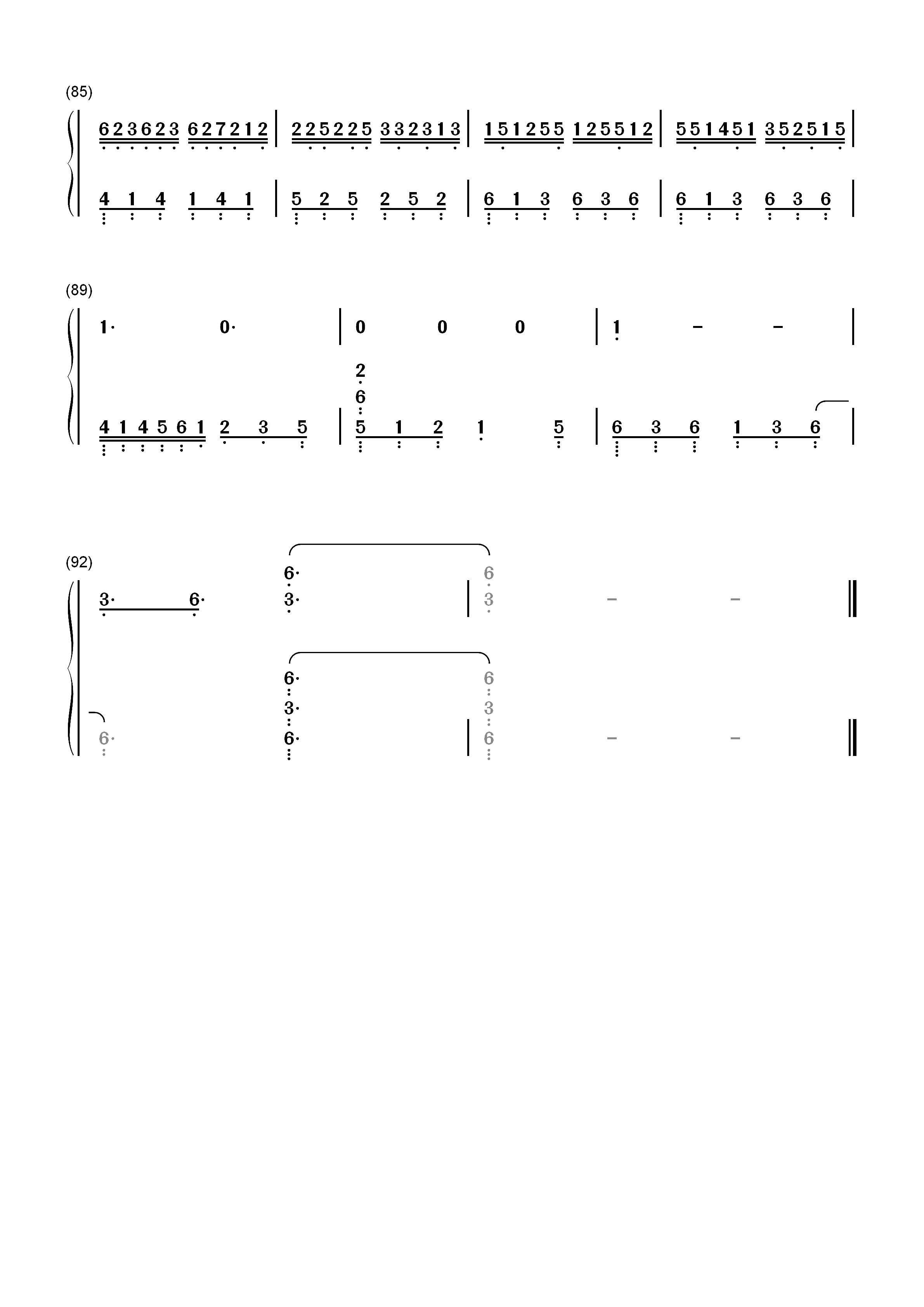 Piano UC-NO.3-高达UC独角兽OST3双手简谱预览5