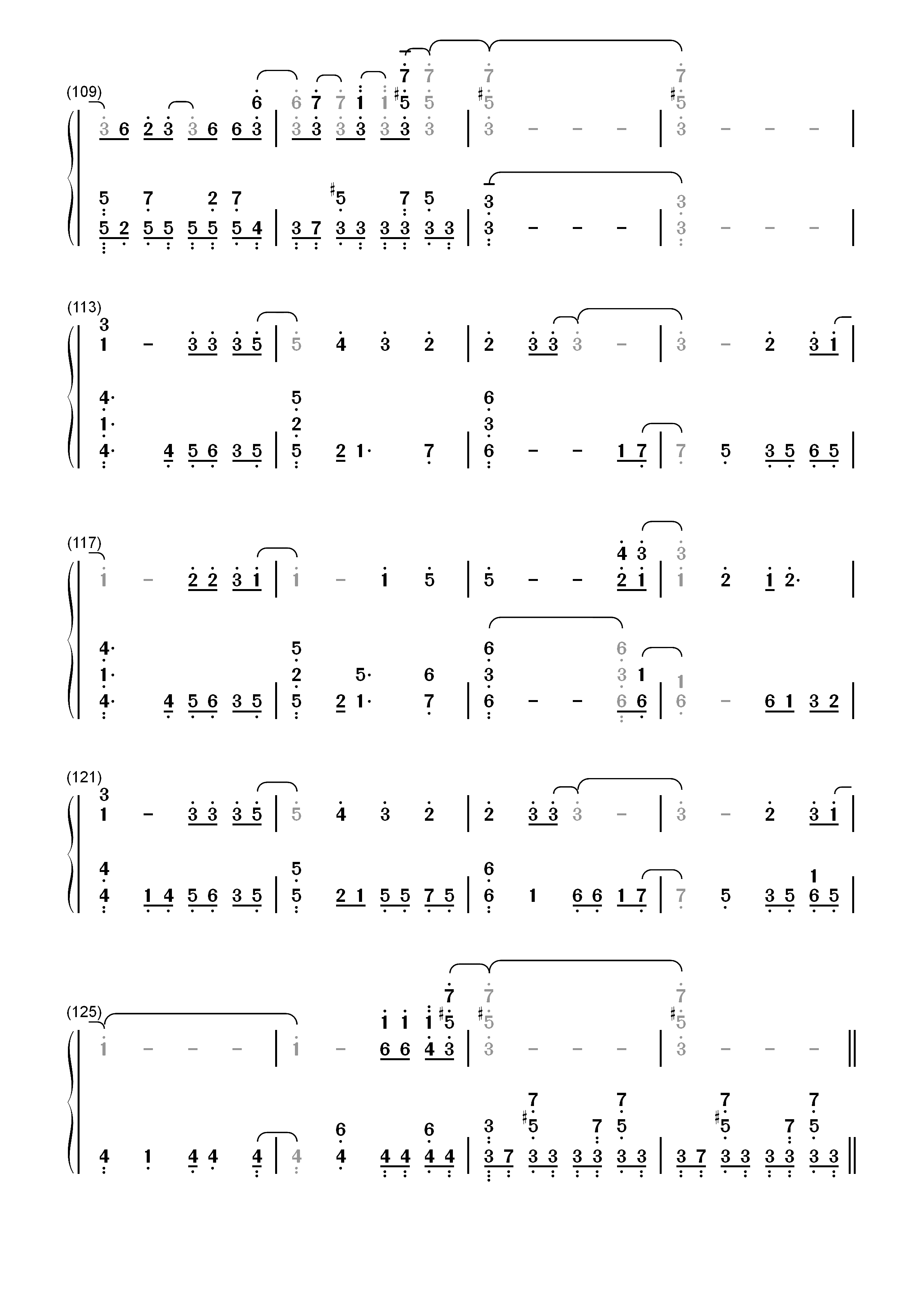 绯色之空-灼眼的夏娜主题曲-EOP教学曲双手简谱预览7