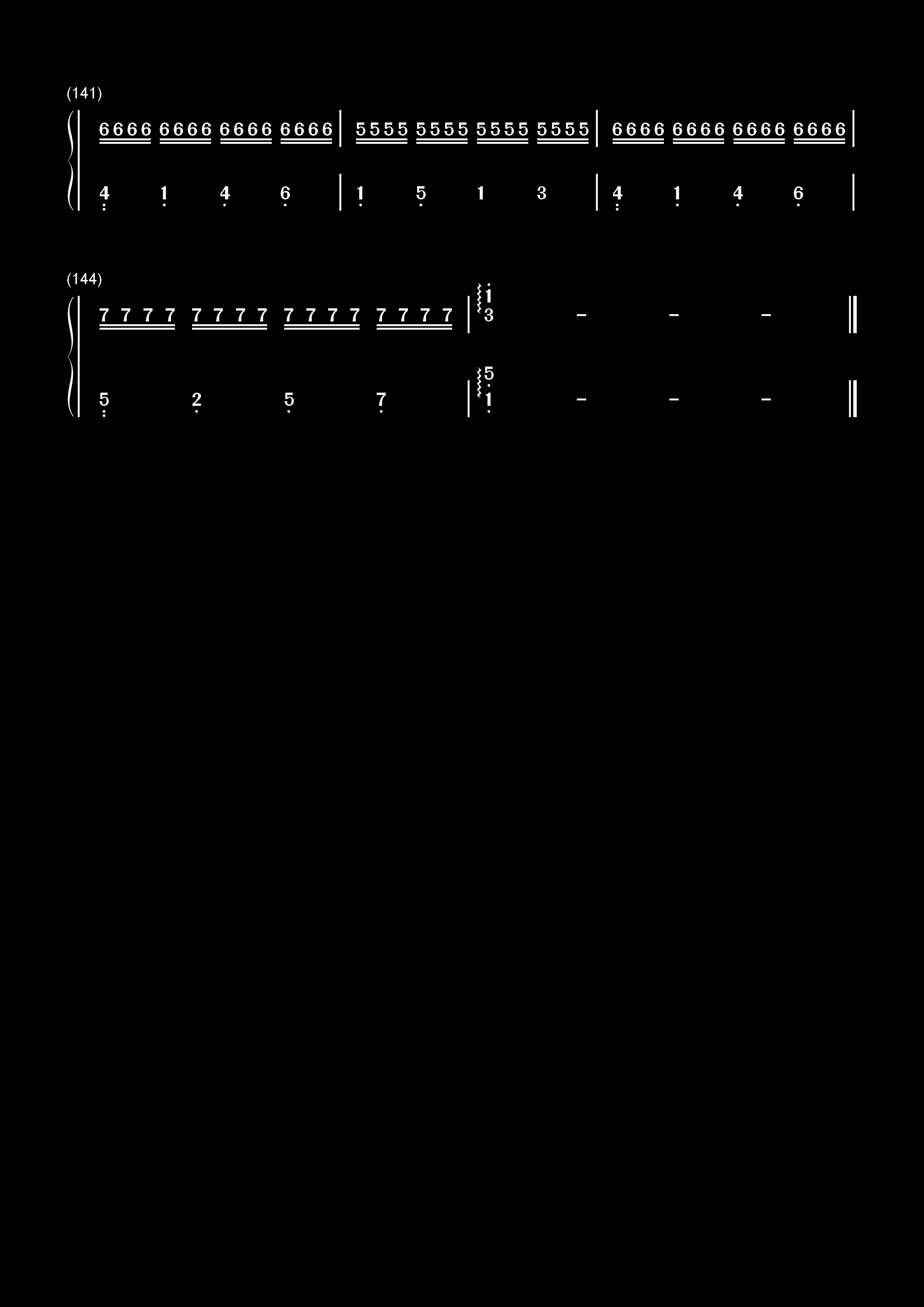 卡农C大调最简版-EOP教学曲双手简谱预览6