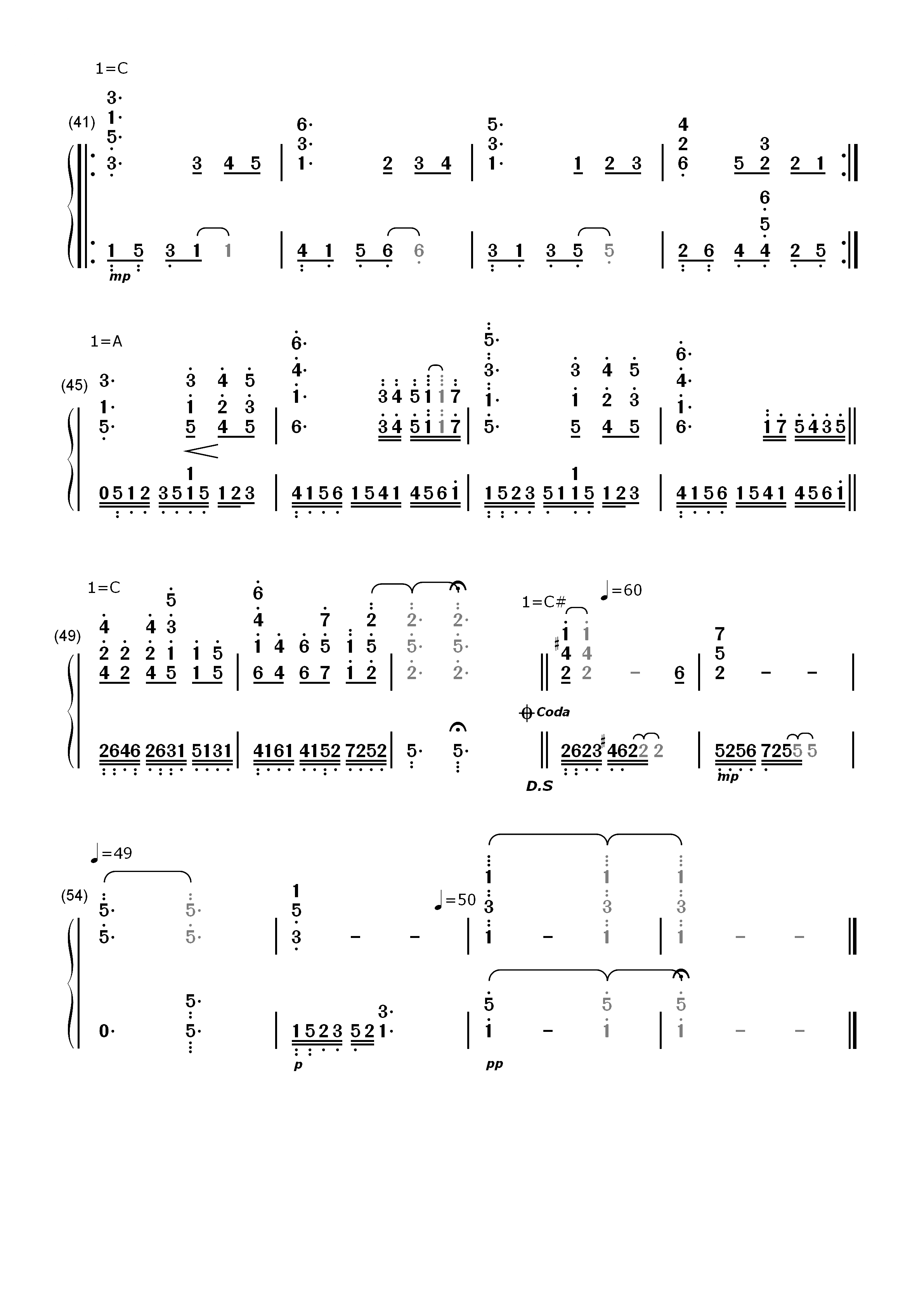 Allegro Cantabile-交响情人梦op双手简谱预览3