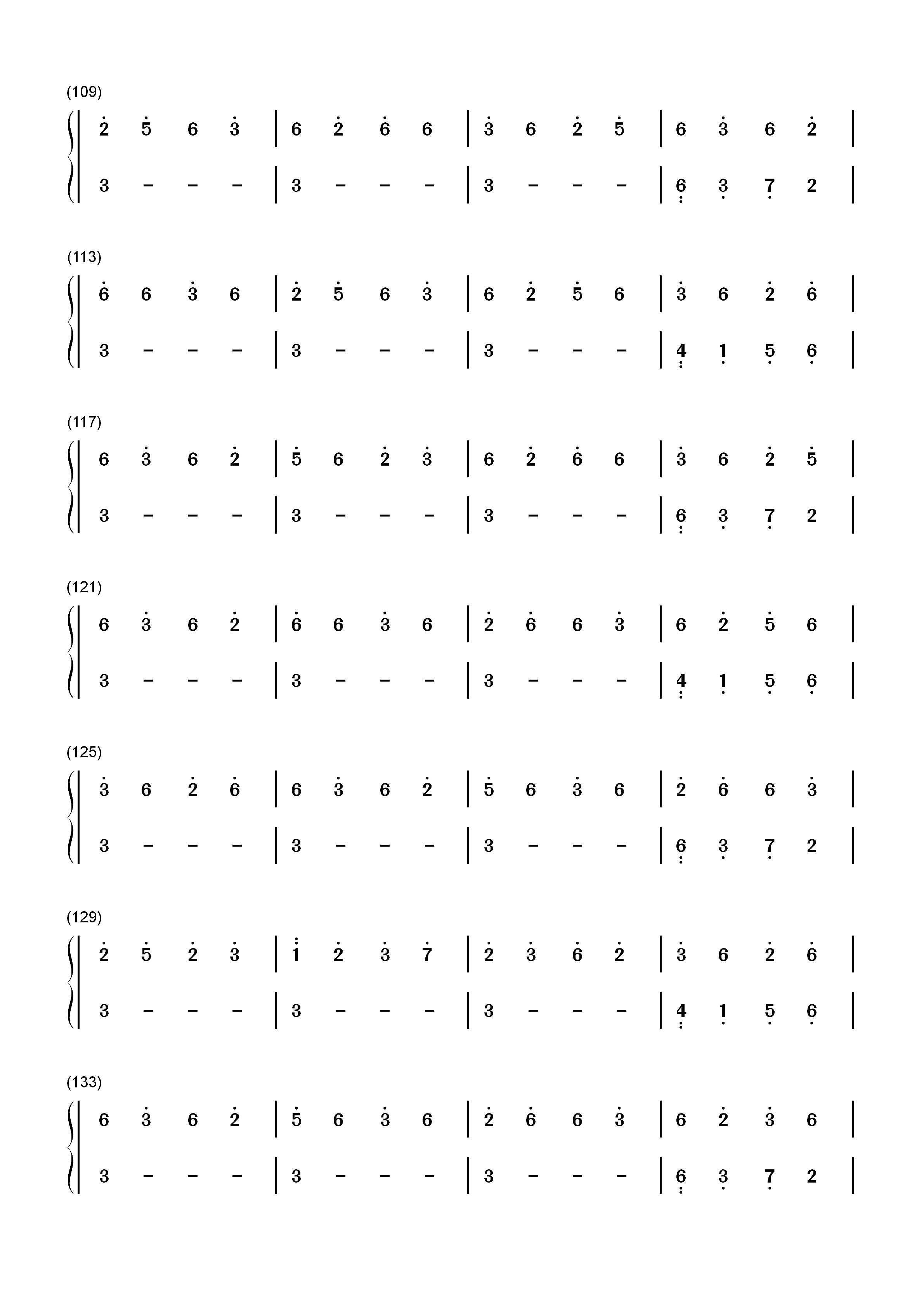 如诗般 宁静-EOP教学曲双手简谱预览5