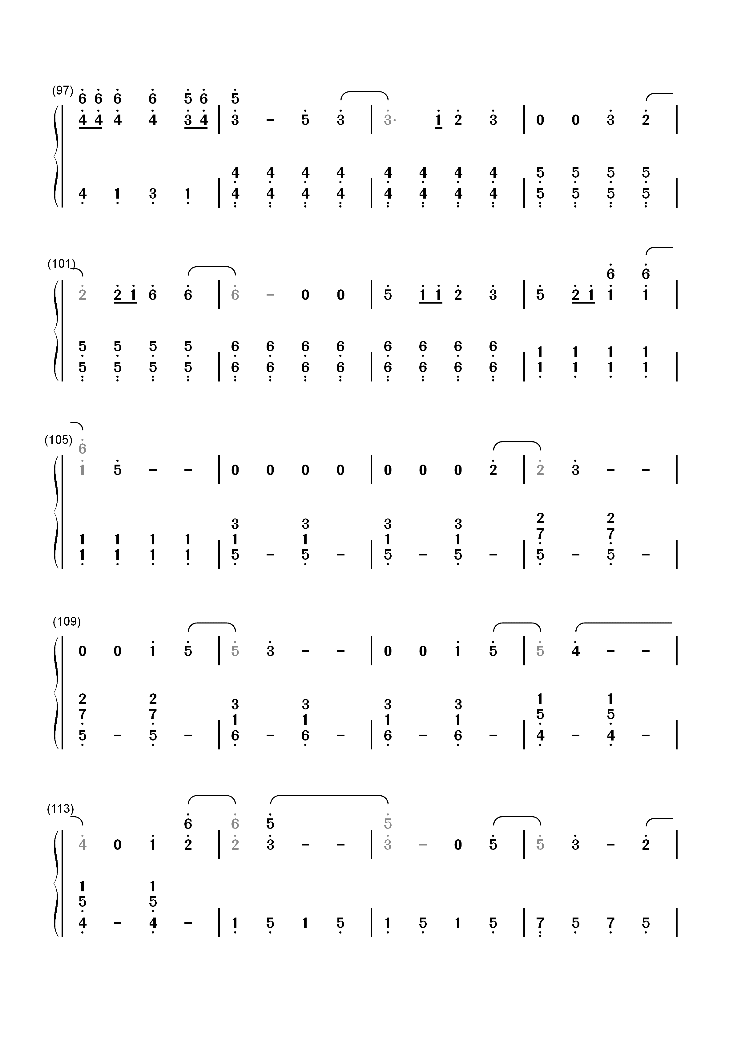 Waiting Outside The Lines-Greyson Chance双手简谱预览5