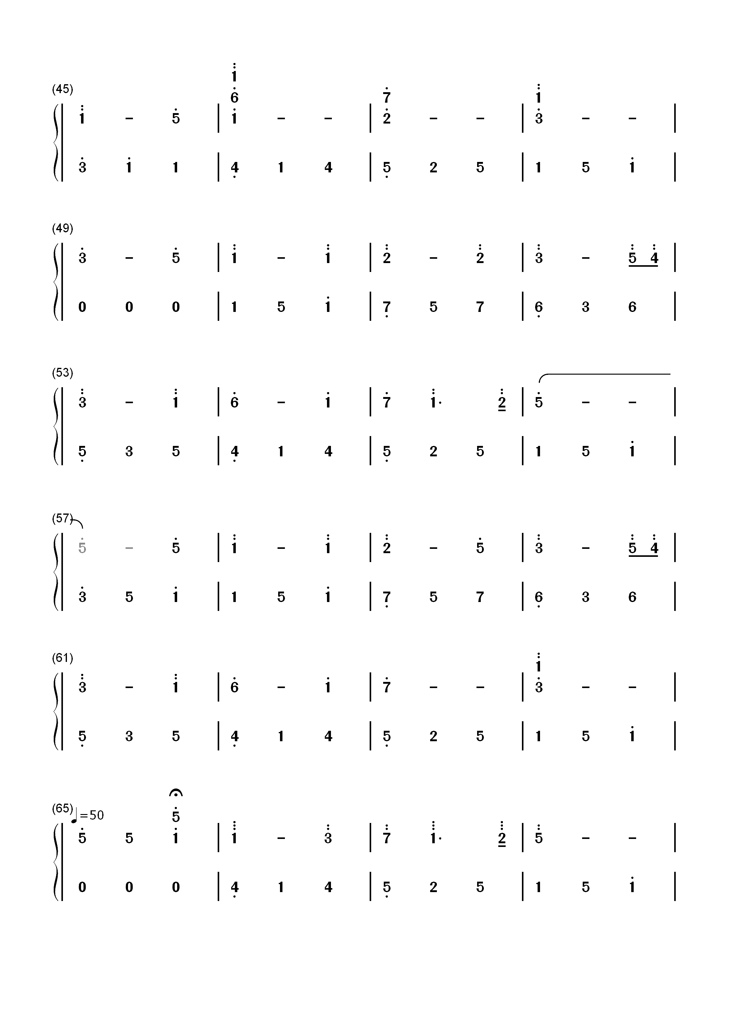 拥有-几米-EOP教学曲双手简谱预览3