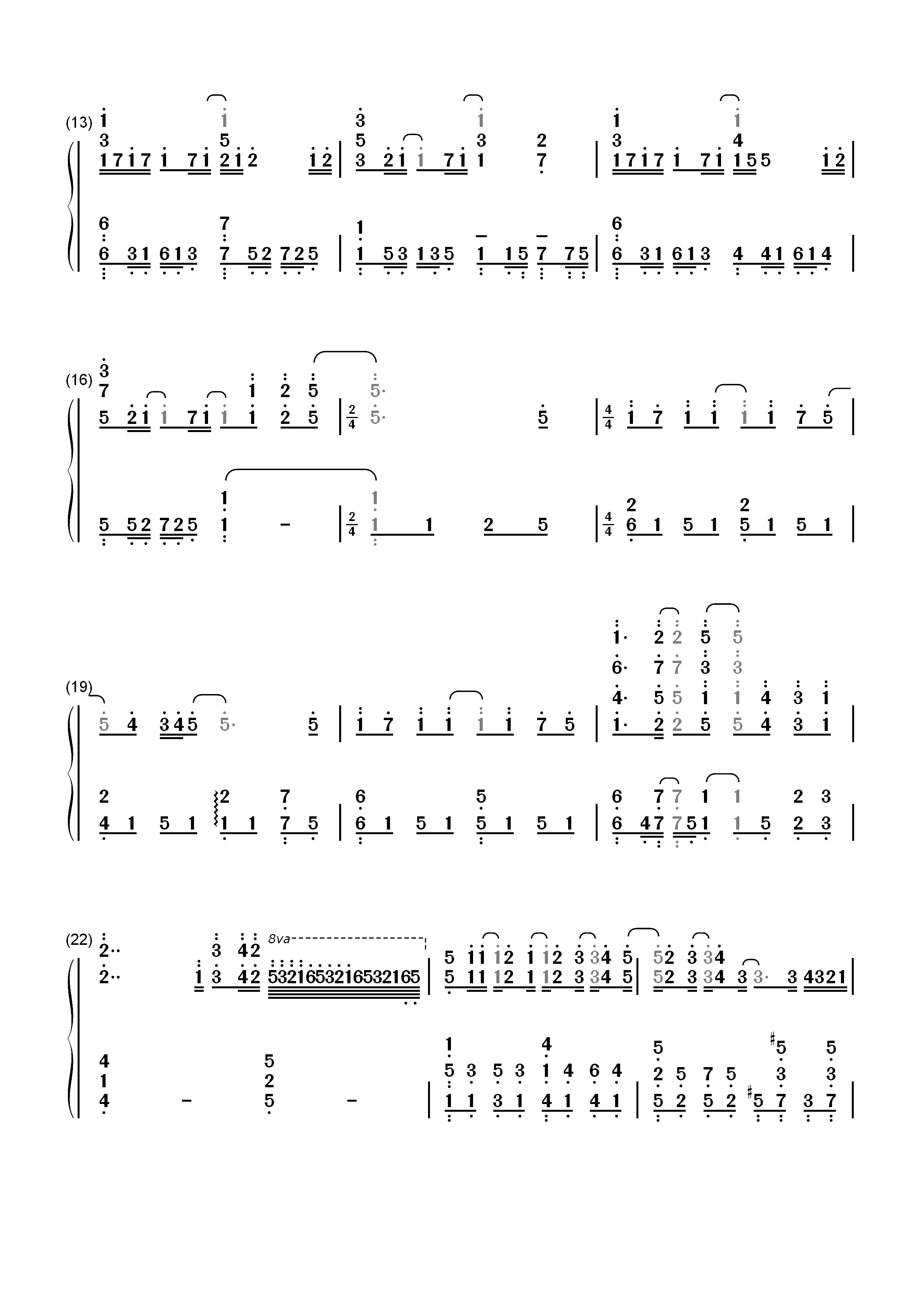 温柔的理由-《冰果》主题曲双手简谱预览2