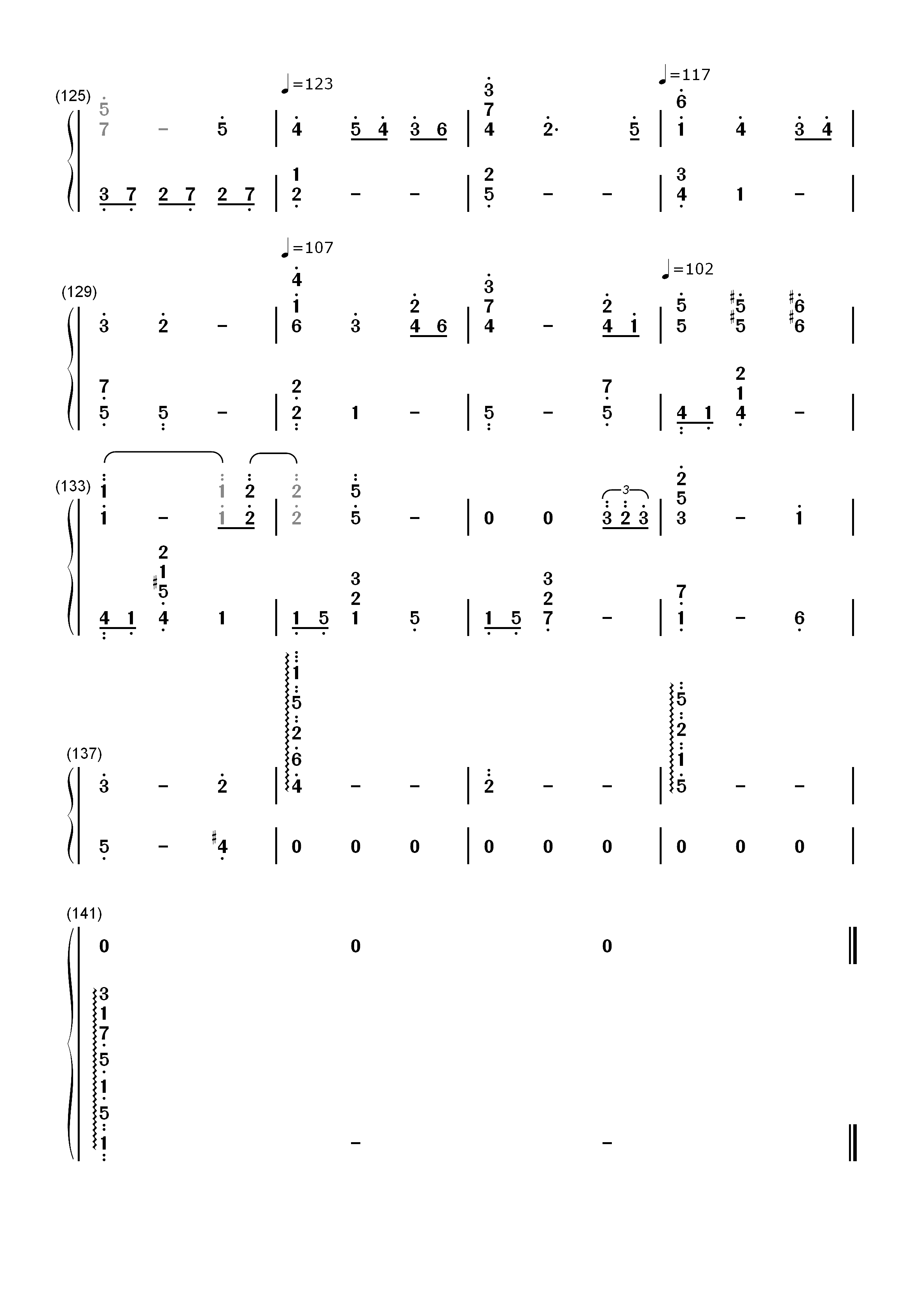 世界的约定-《哈尔的移动城堡》主题曲双手简谱预览6