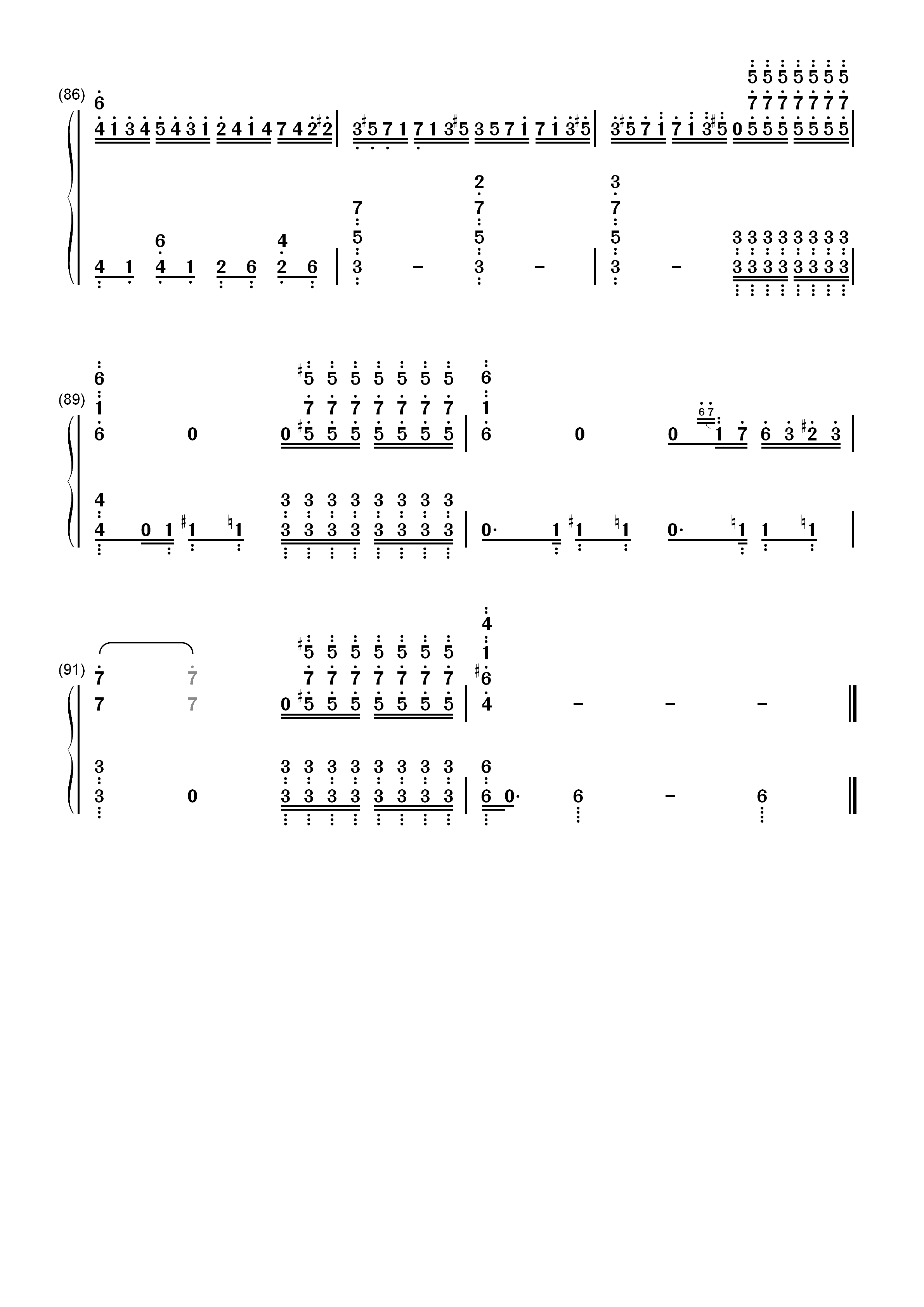 克罗地亚第二号狂想曲双手简谱预览7