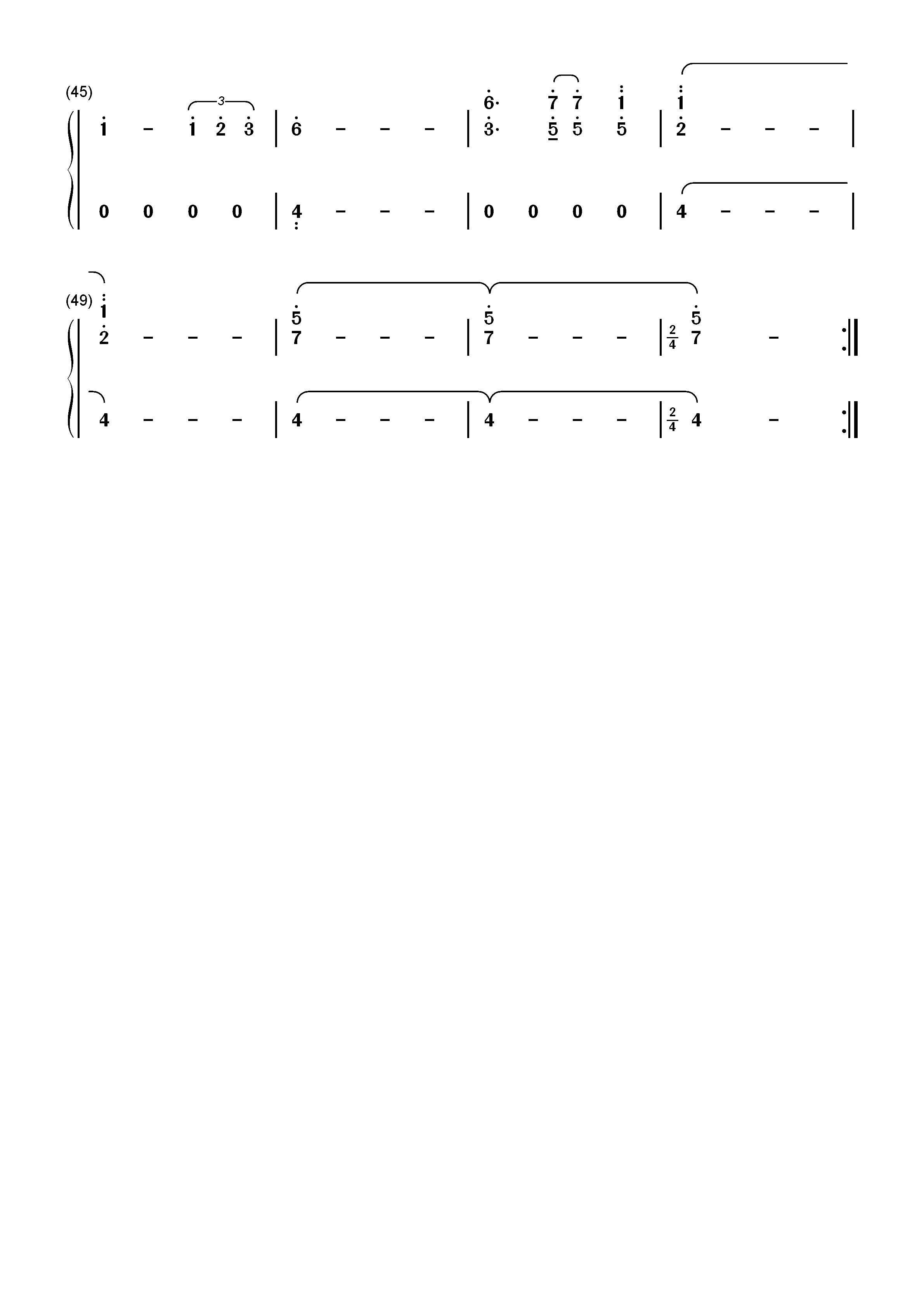 东风-Clannad双手简谱预览3