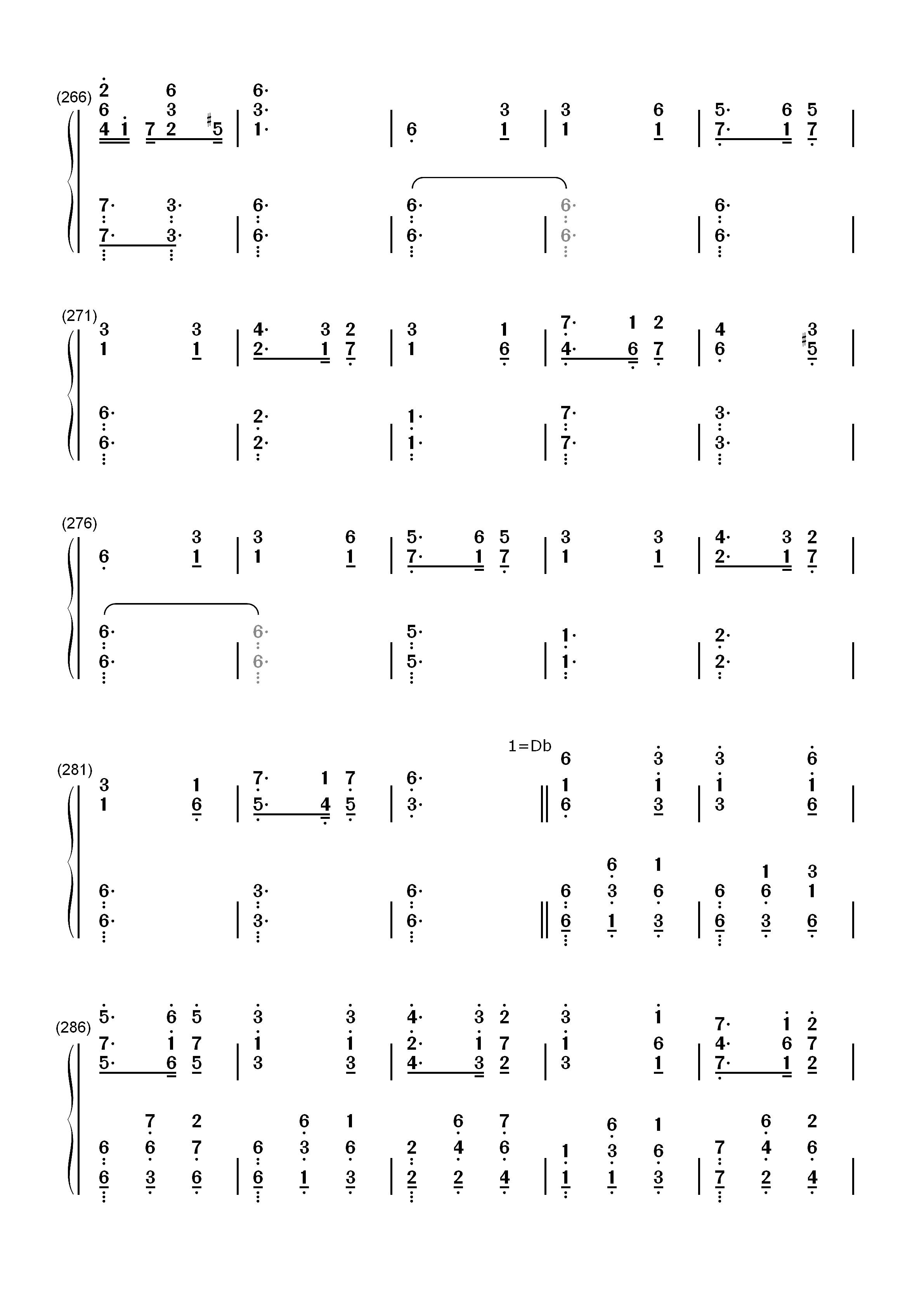 满天-Fate/Zero第19集片尾曲双手简谱预览13