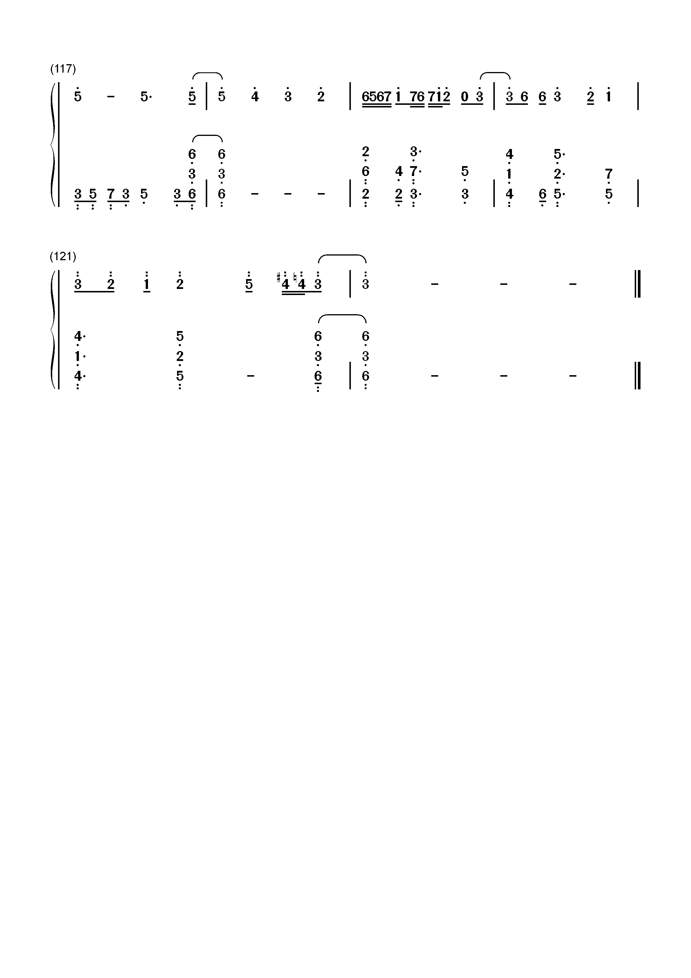 ハウトゥー世界征服-EOP教学曲双手简谱预览7