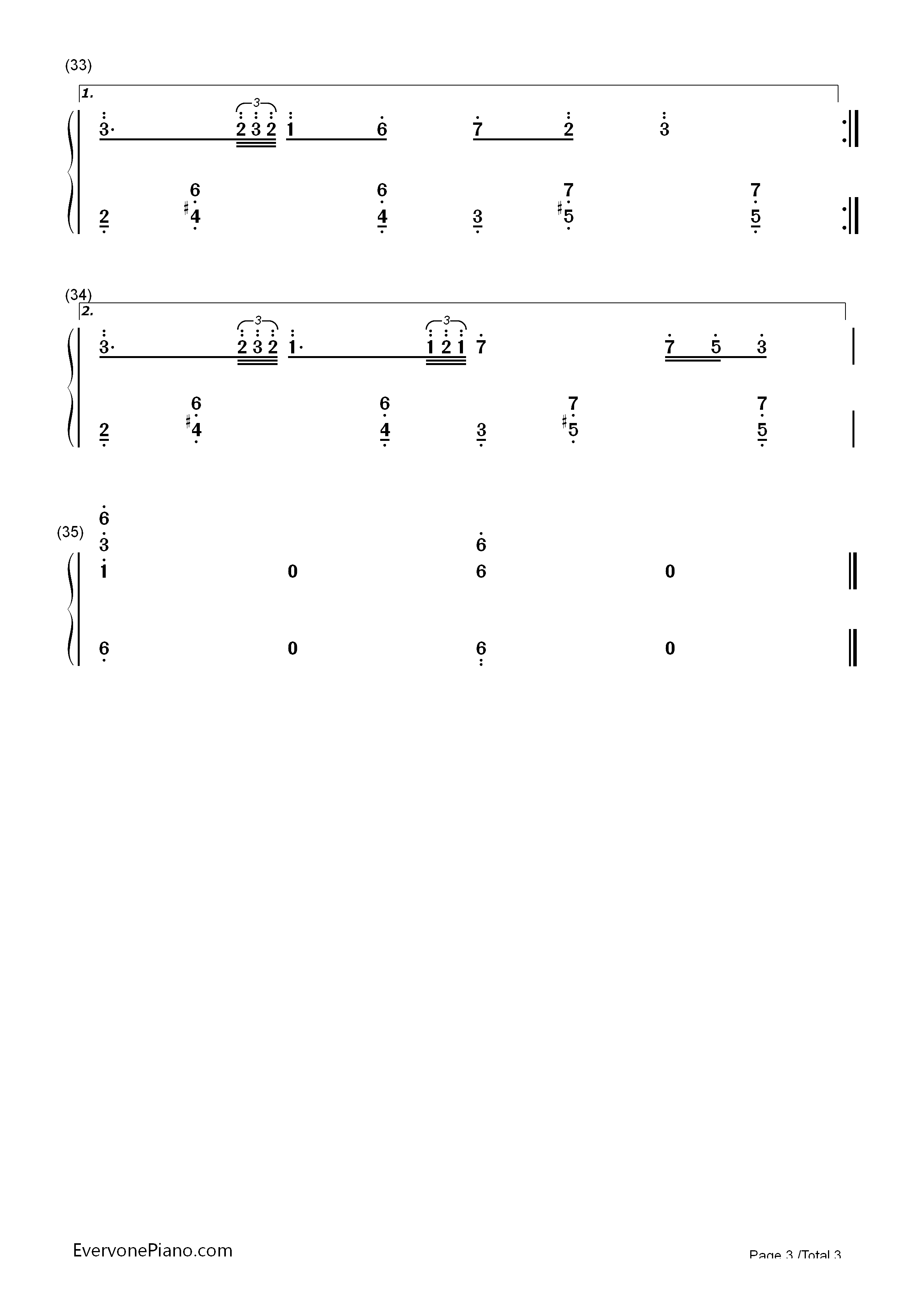 Cantarella-《黑执事》夏尔角色歌双手简谱预览3