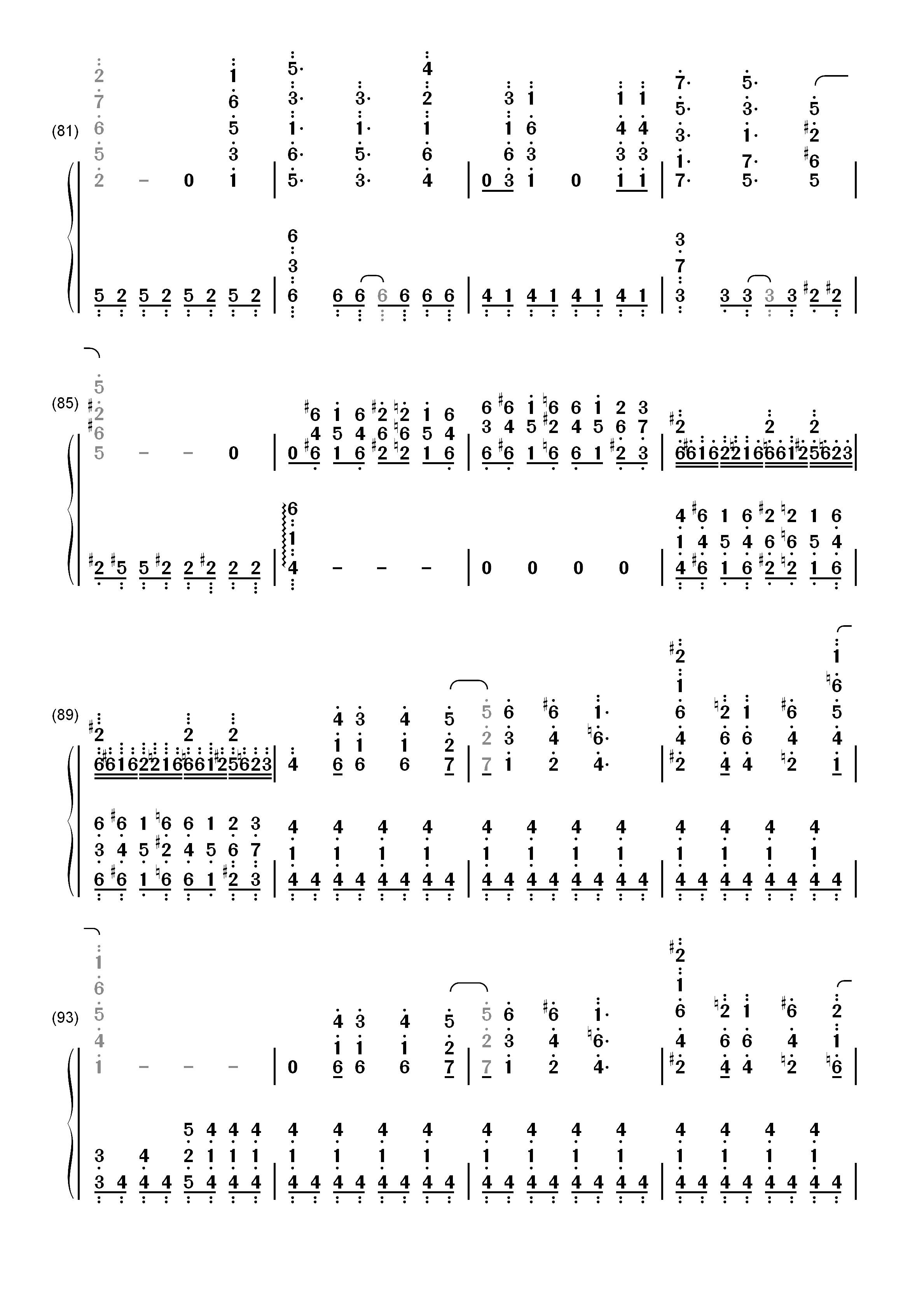 Let It Go完整版-动画冰雪奇缘主题曲双手简谱预览6