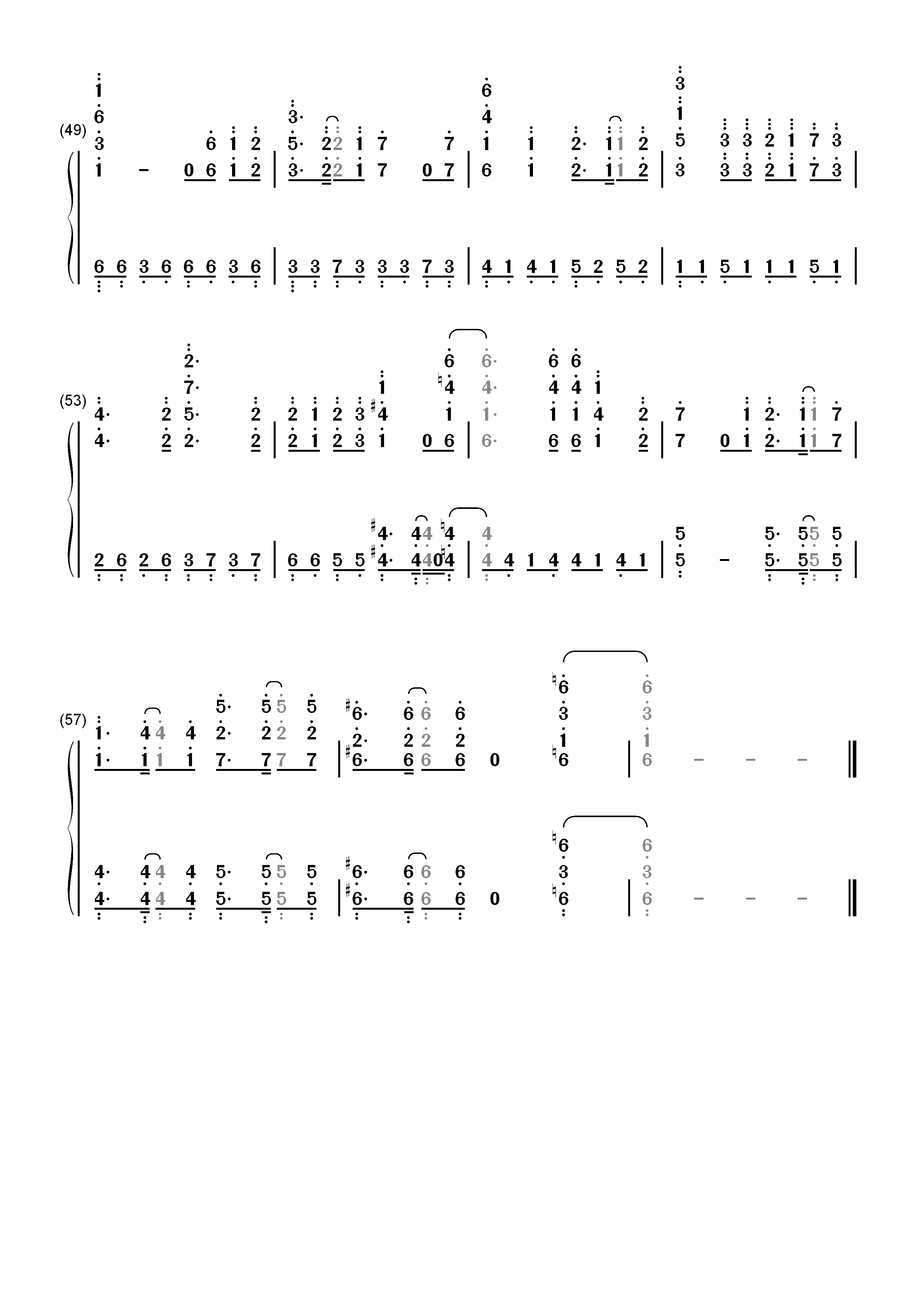 UNISONIA-Buddy Complex OP双手简谱预览4