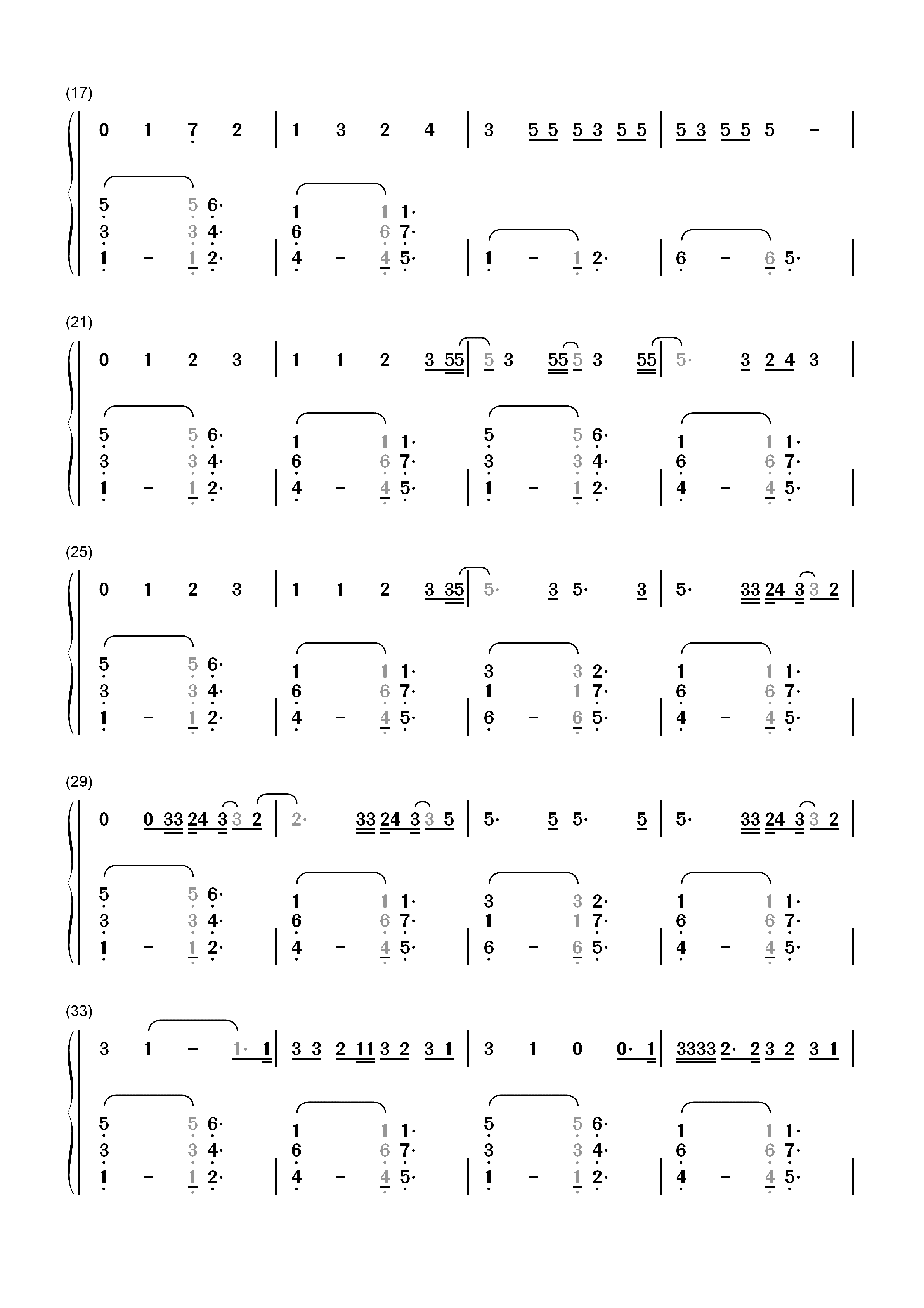 Cannonball-Lea Michele双手简谱预览2