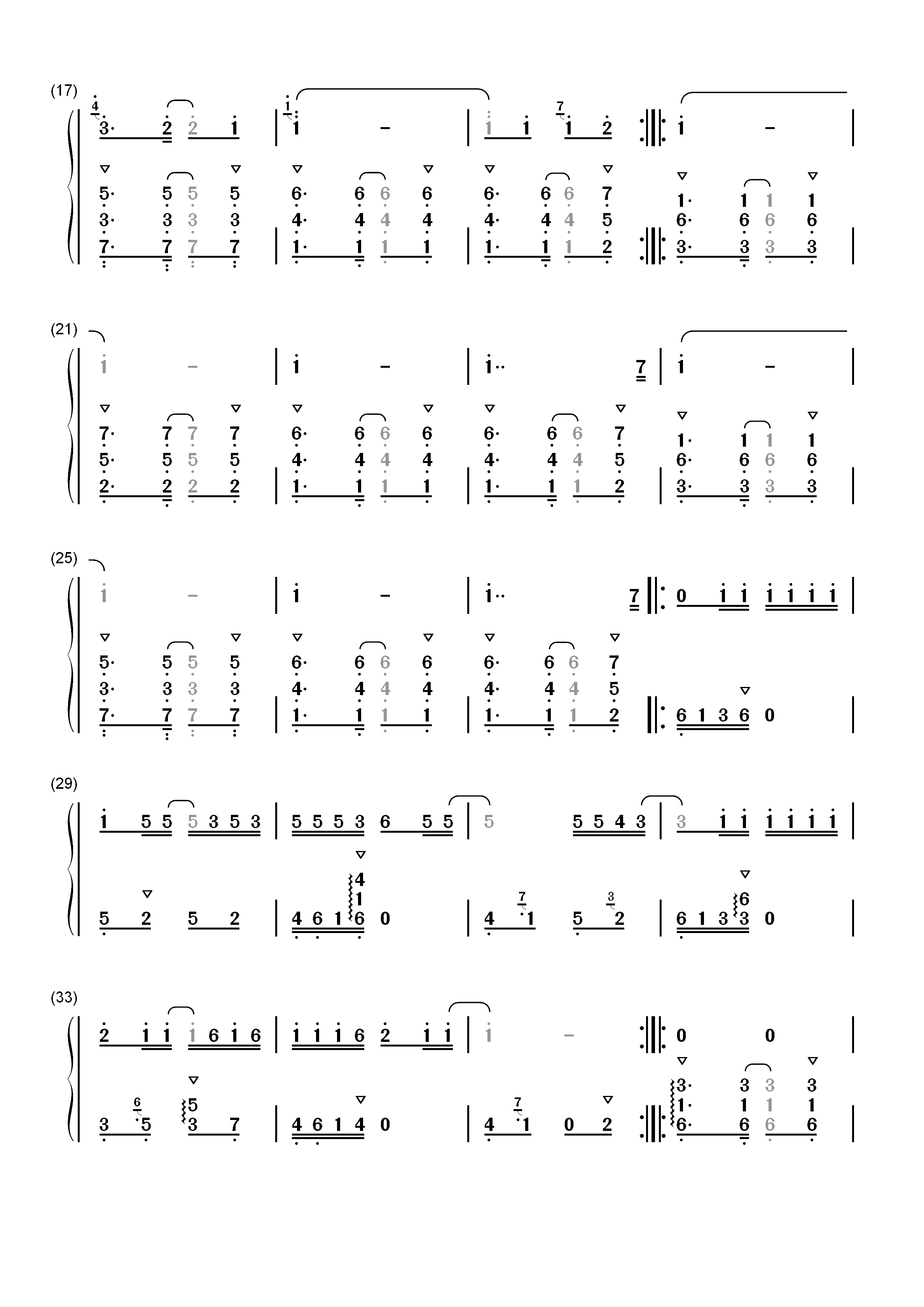 恋に恋して-名探侦コナンED双手简谱预览2