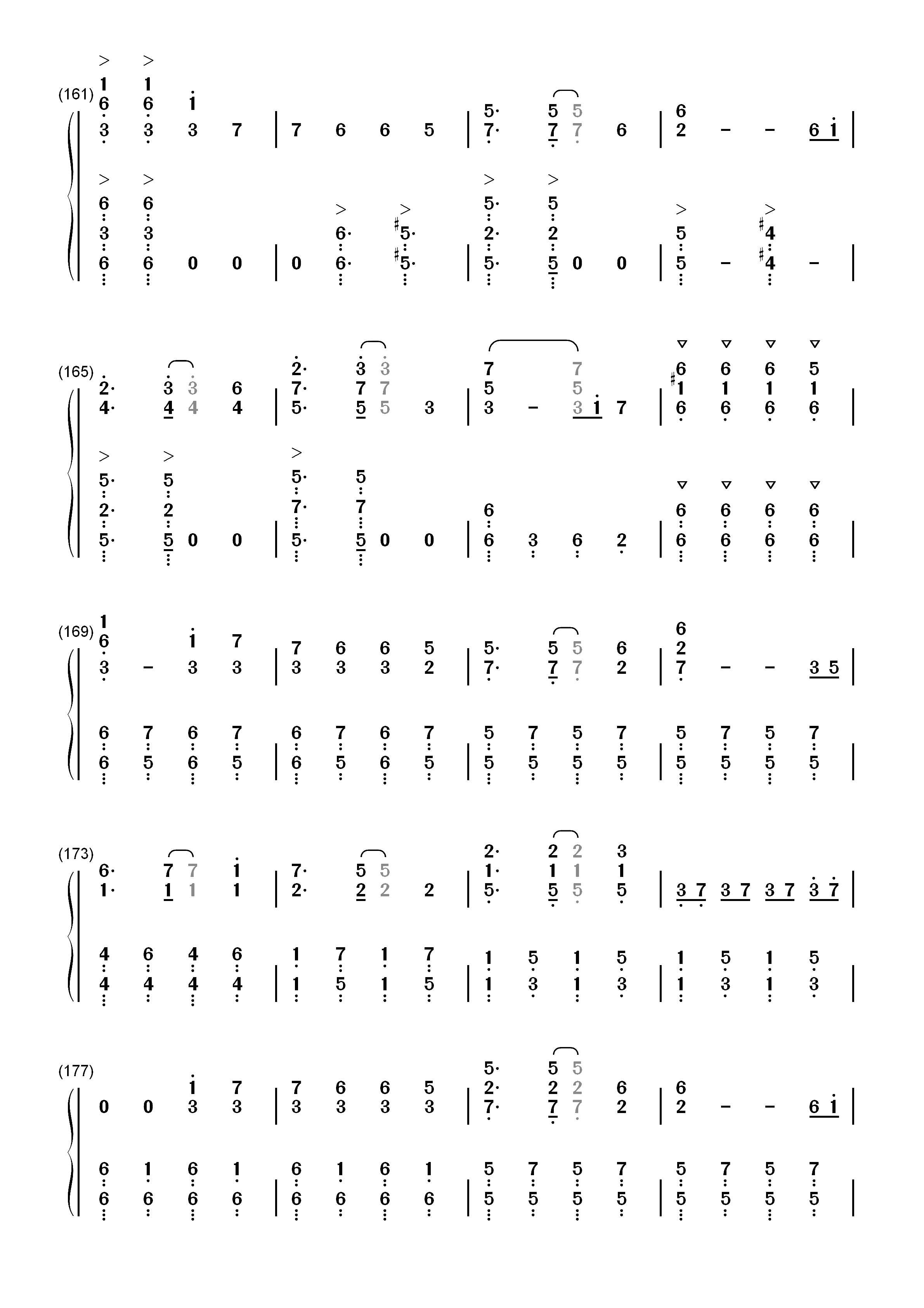 右肩の蝶-镜音双子双手简谱预览10