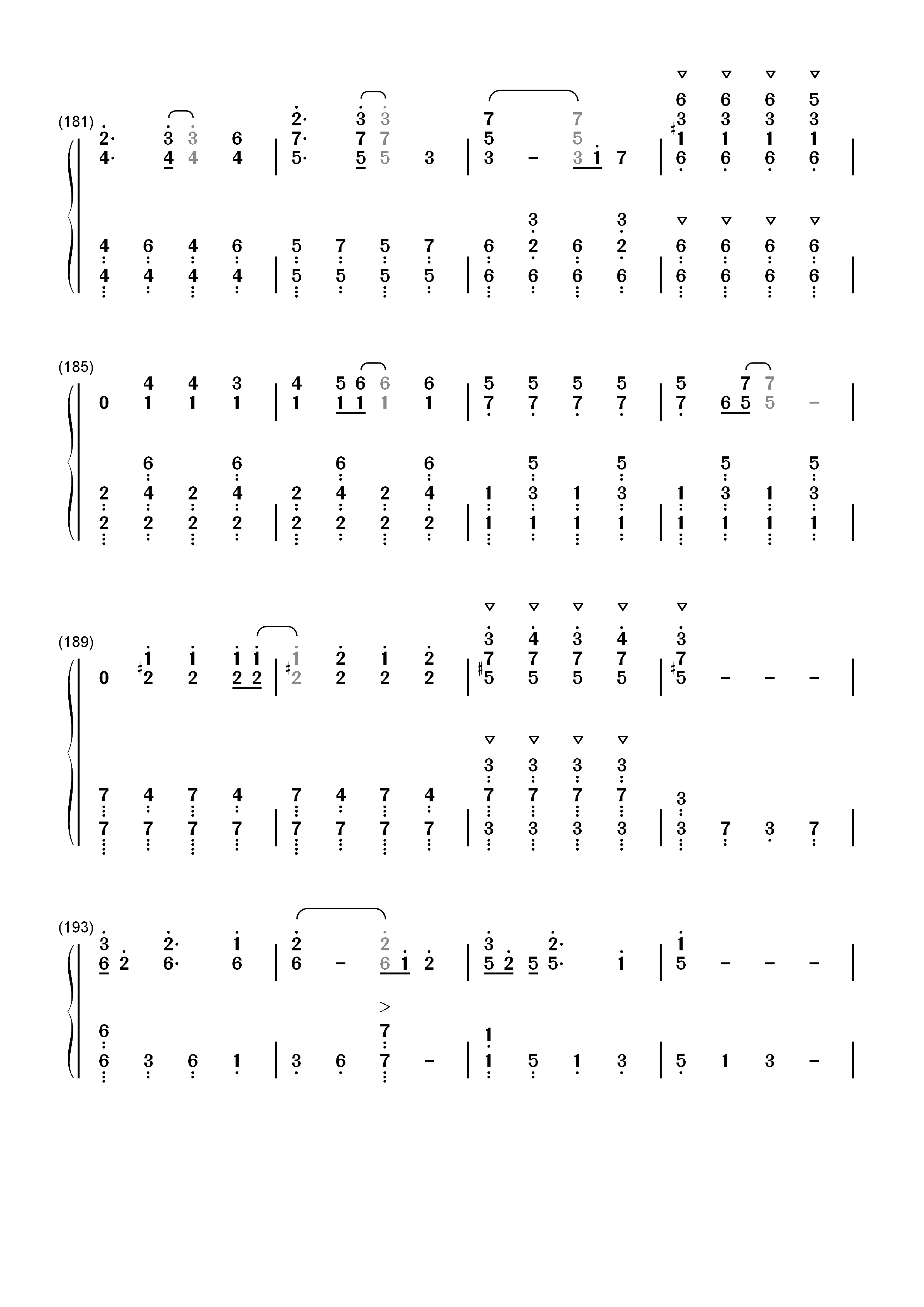 右肩の蝶-镜音双子双手简谱预览11