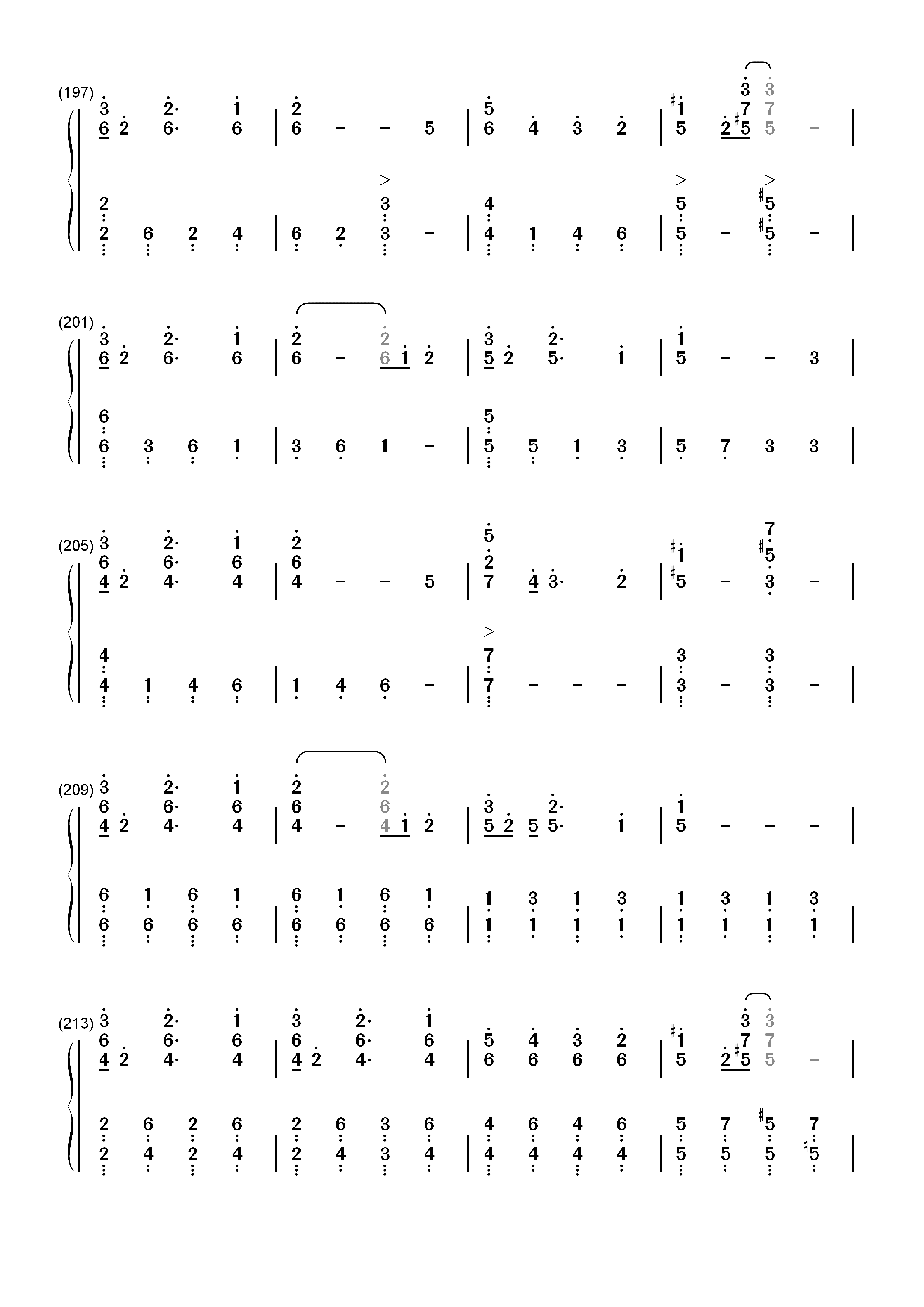 右肩の蝶-镜音双子双手简谱预览12