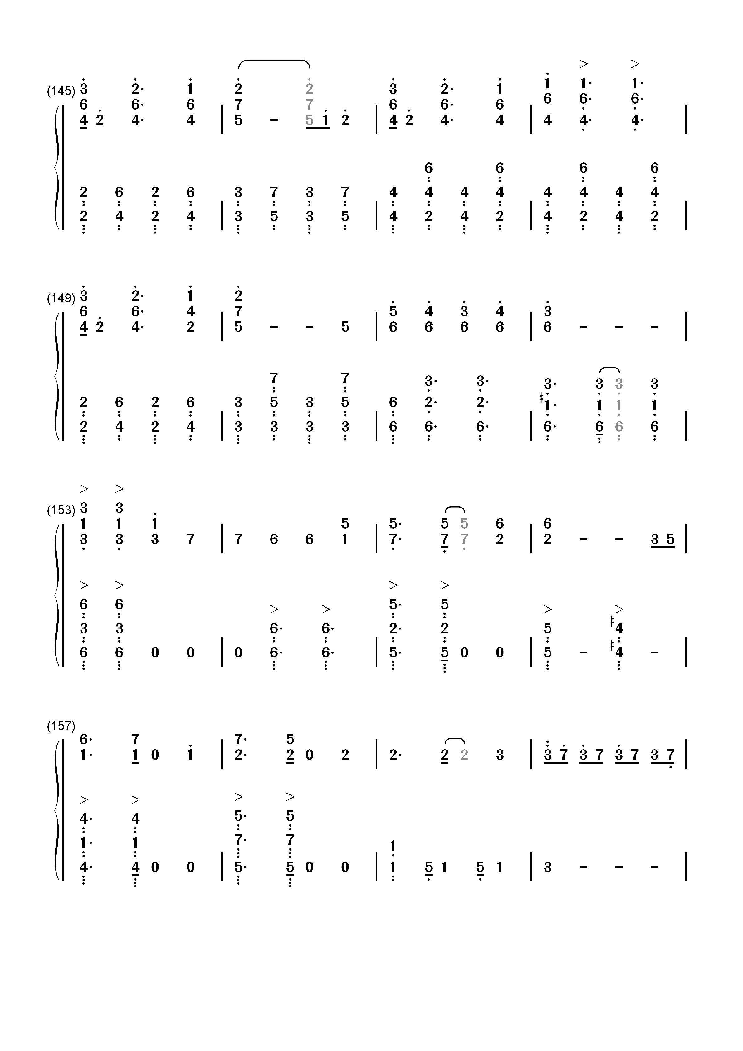 右肩の蝶-镜音双子双手简谱预览9