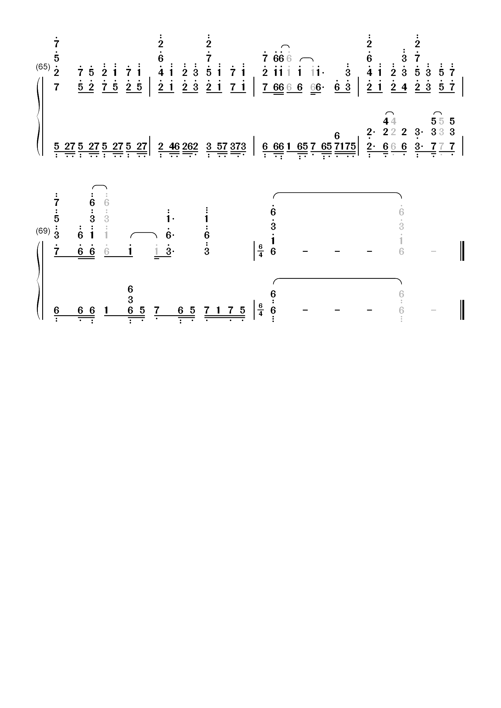 sisters noise-某科学の超点磁炮S OP1双手简谱预览5