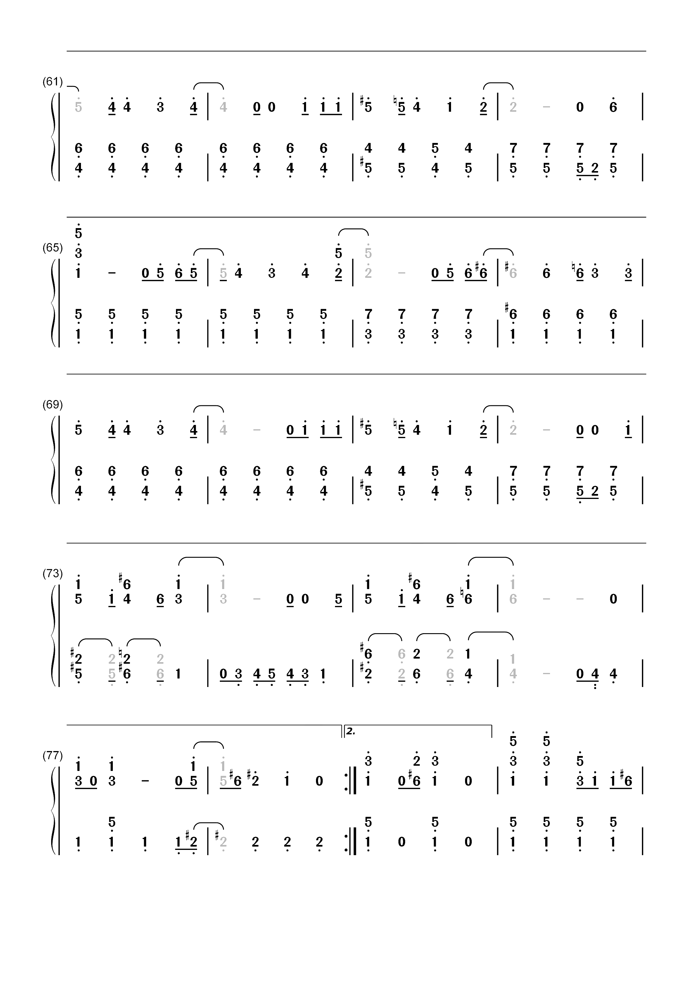 T.W.L-蜡笔小新OP14双手简谱预览4