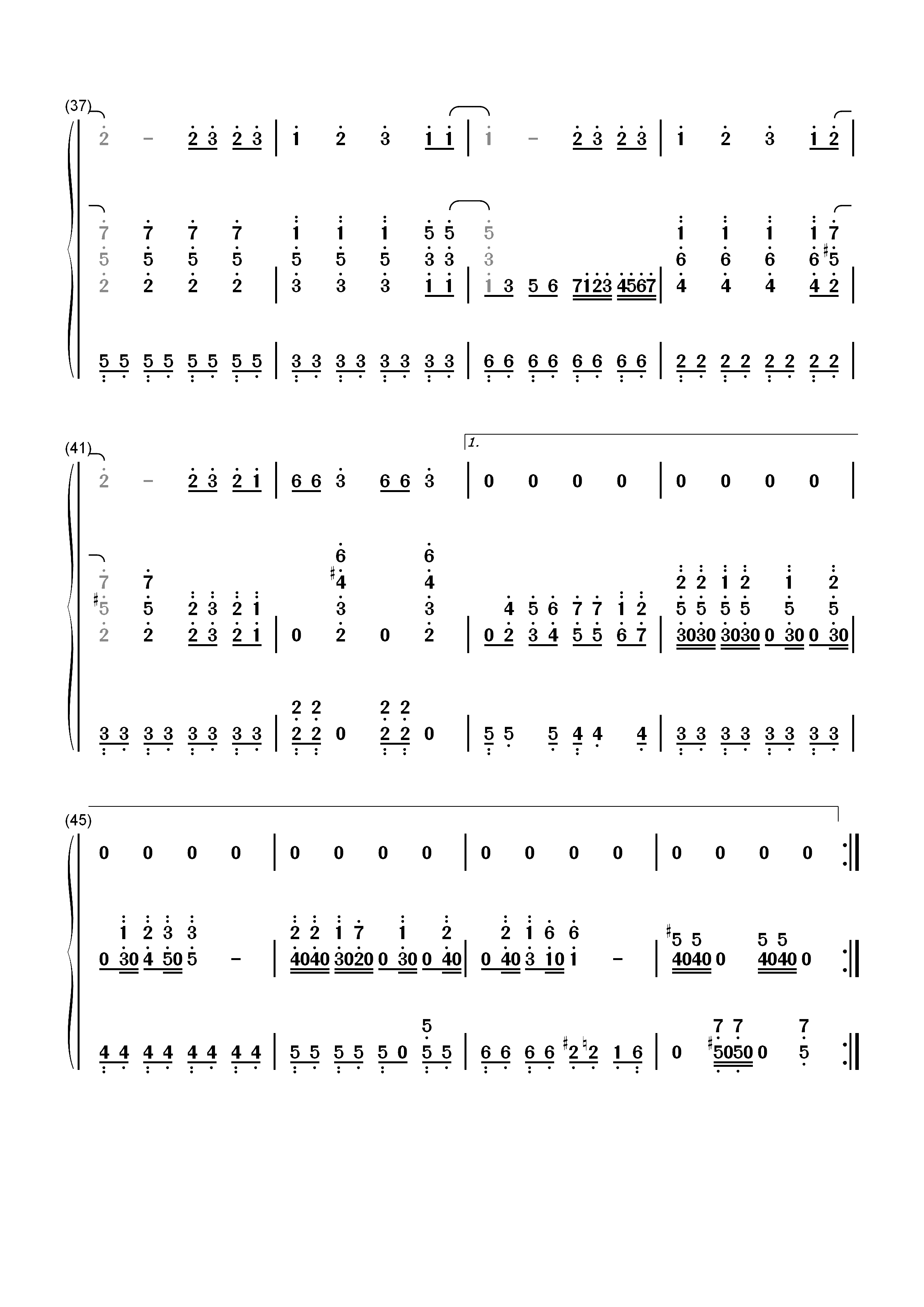 Troublemaker-不平则鸣2主题曲双手简谱预览4