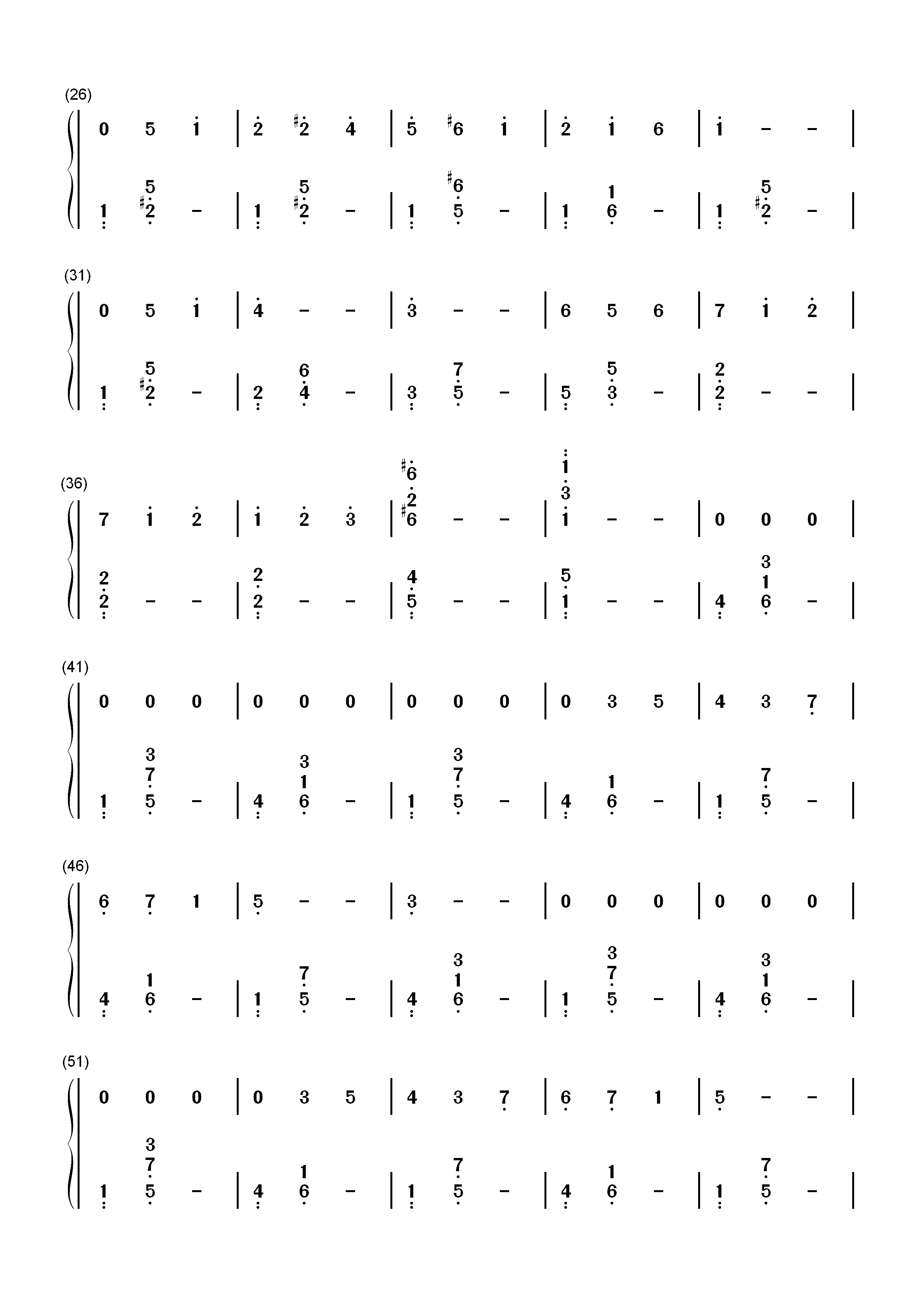 Gymnopedie No1.-Erik Satie双手简谱预览2