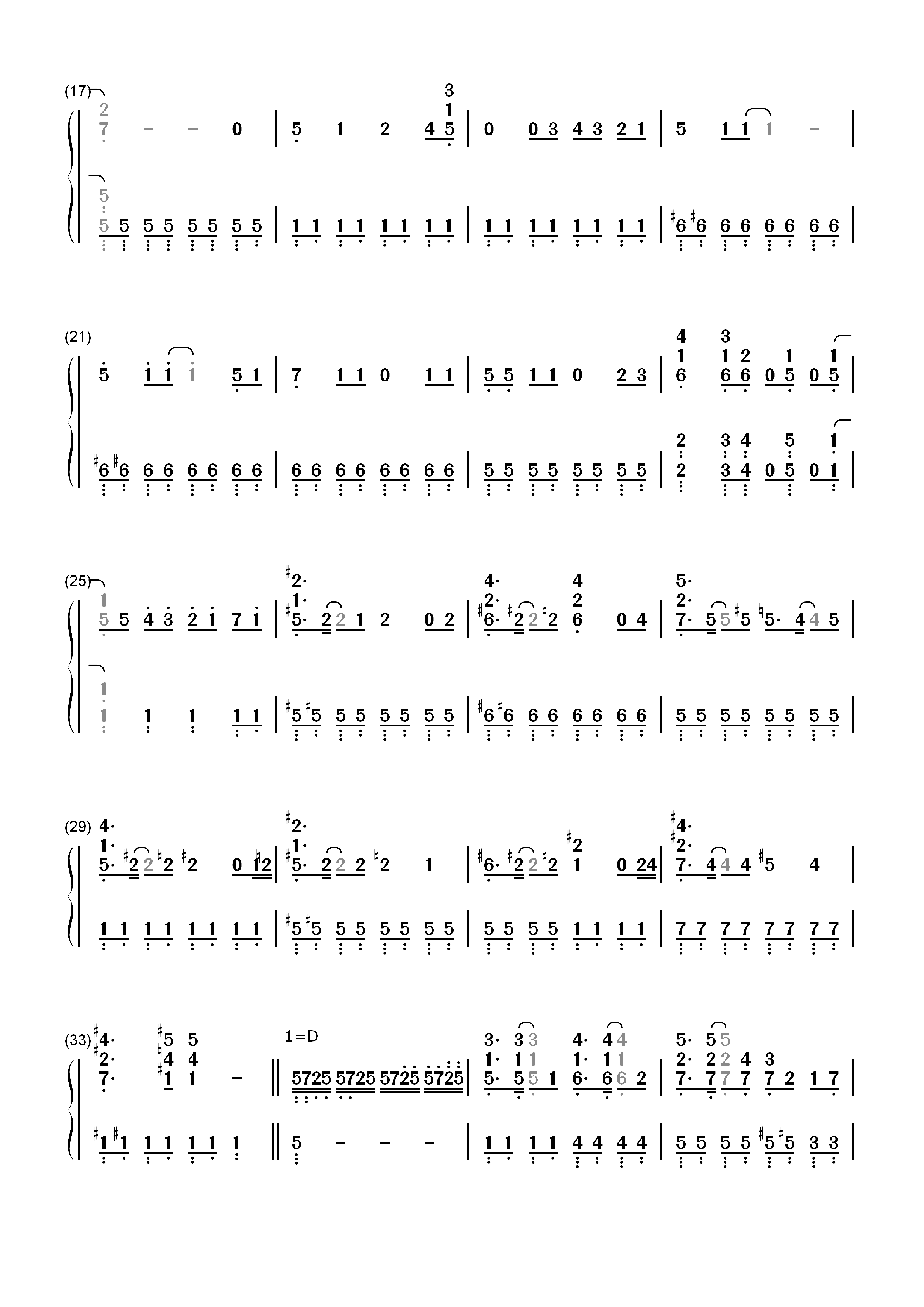 VAMOLA! キョウリュウジャー-兽电战队强龙者OP双手简谱预览2