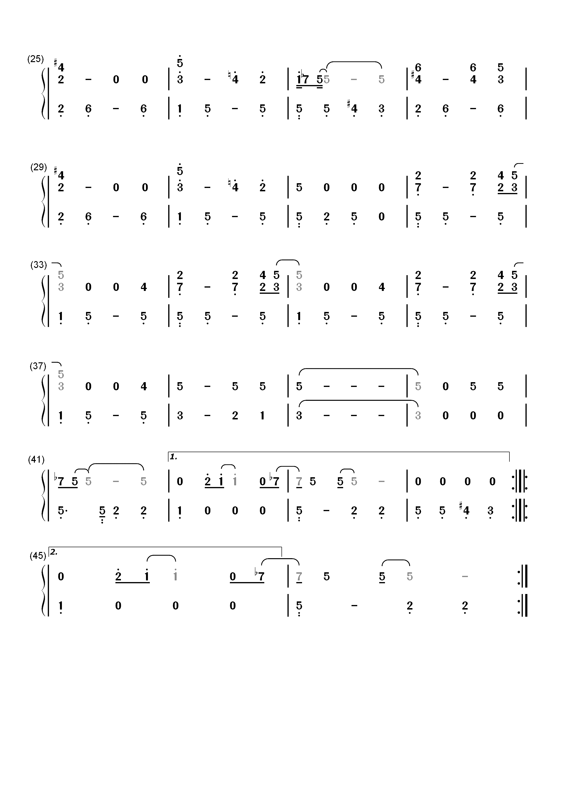 Love Me Do-The Beatles双手简谱预览2