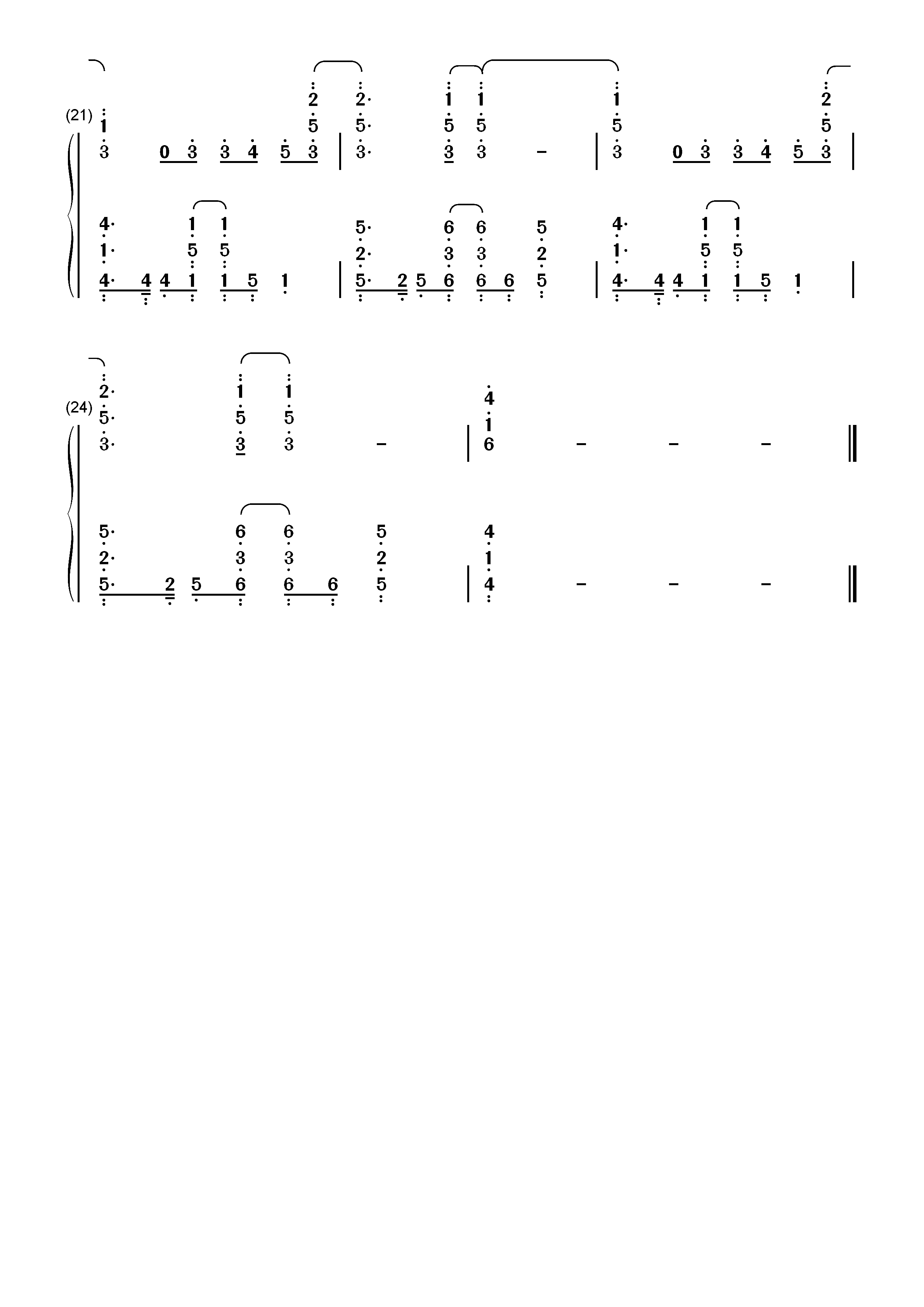 Breakeven-The Script双手简谱预览2