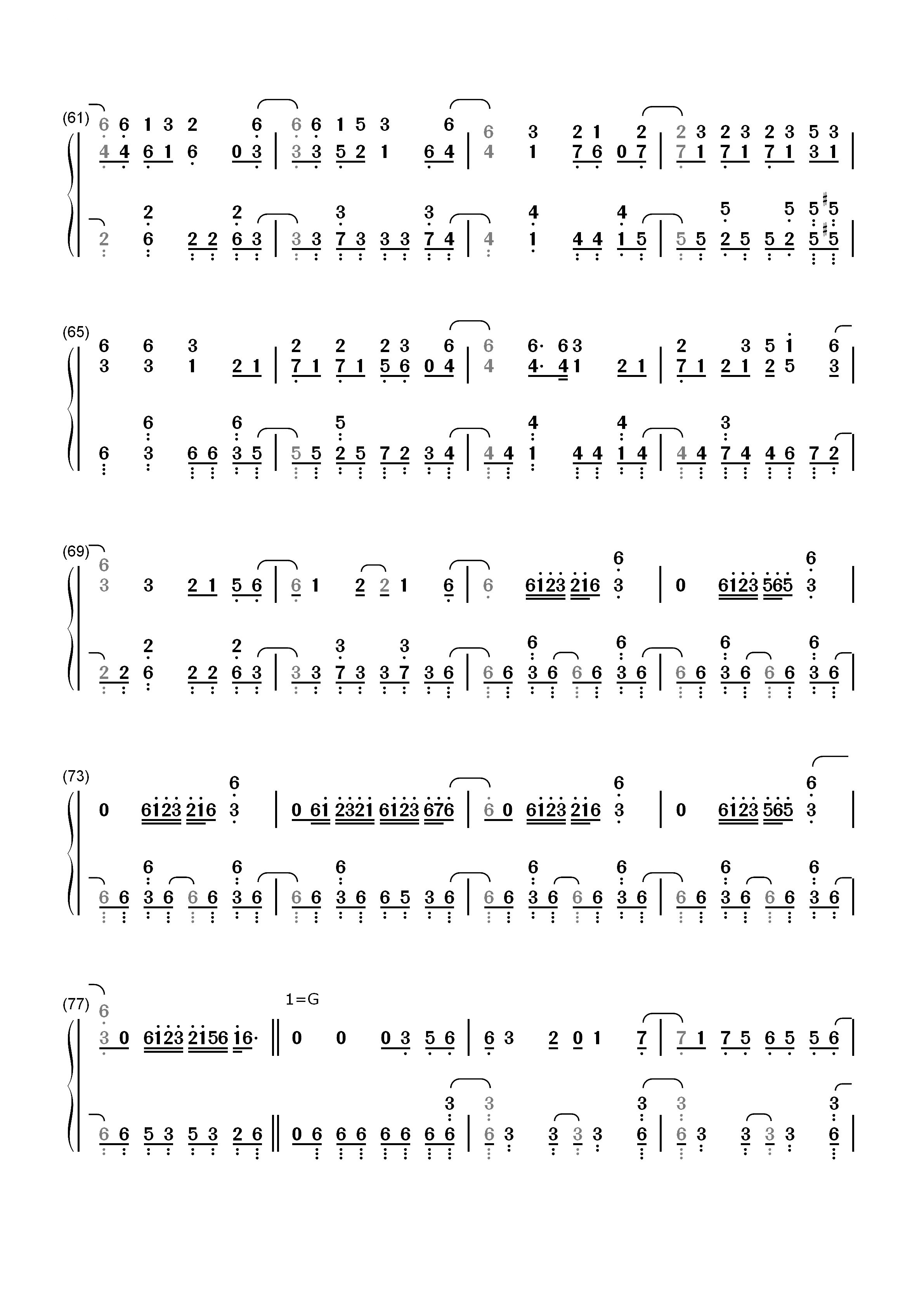 チルドレンレコード -IA（じん）双手简谱预览4