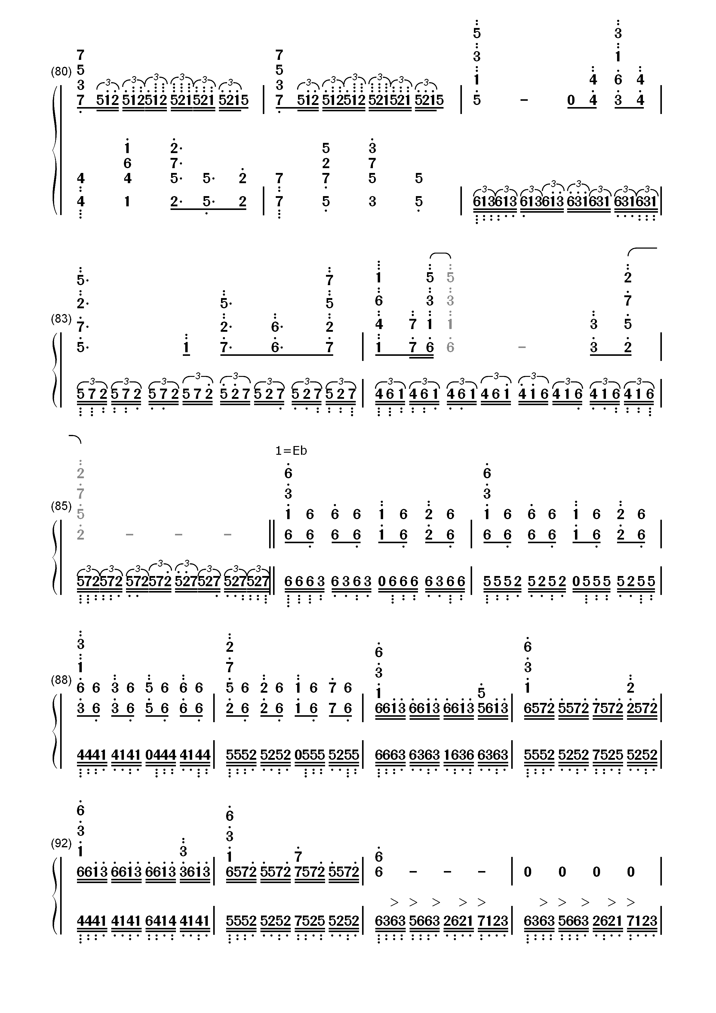 Bios-罪恶王冠 拔剑神曲双手简谱预览5