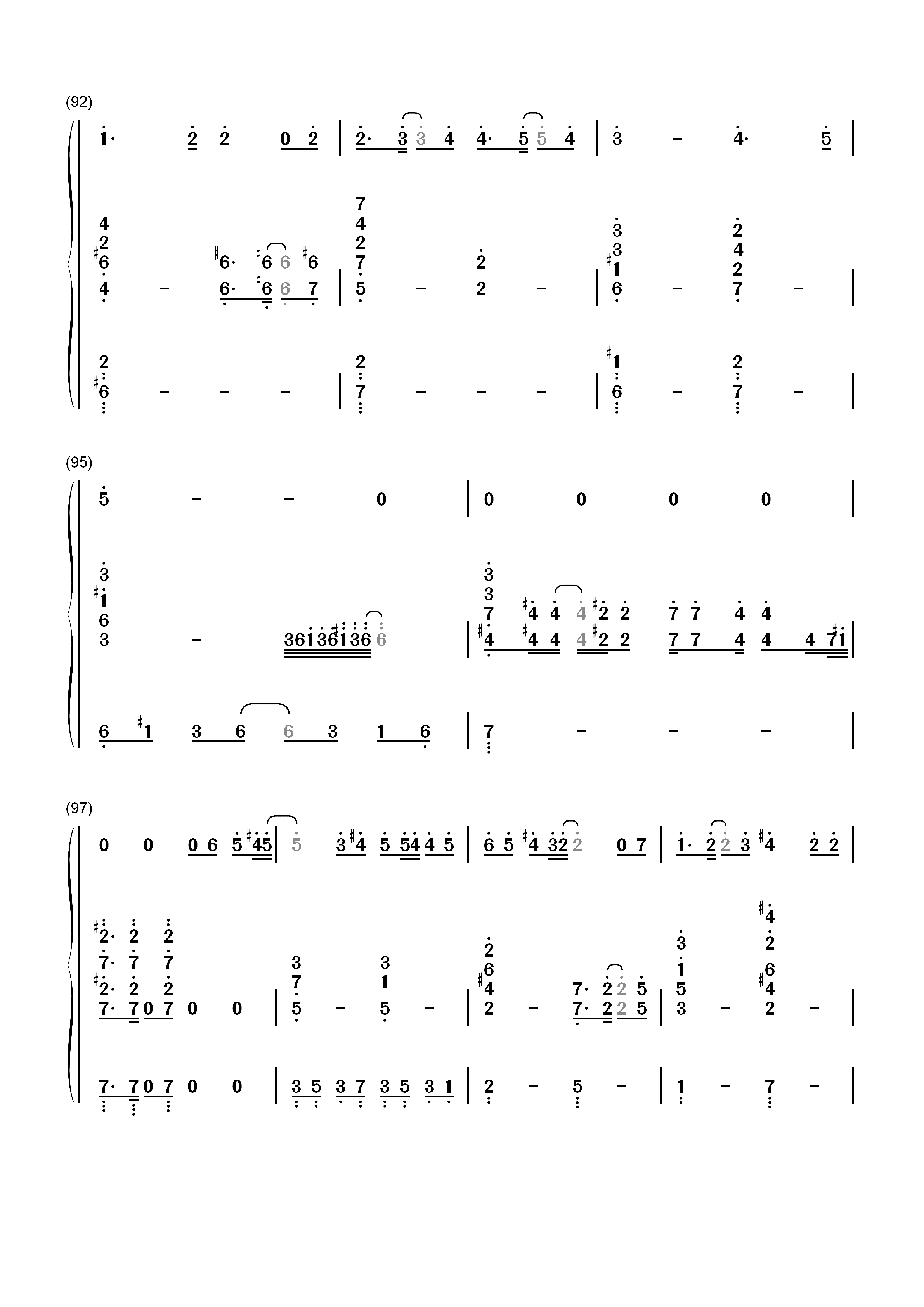 七つの海を渡る风のように-名侦探柯南 绀碧之棺主题曲双手简谱预览9