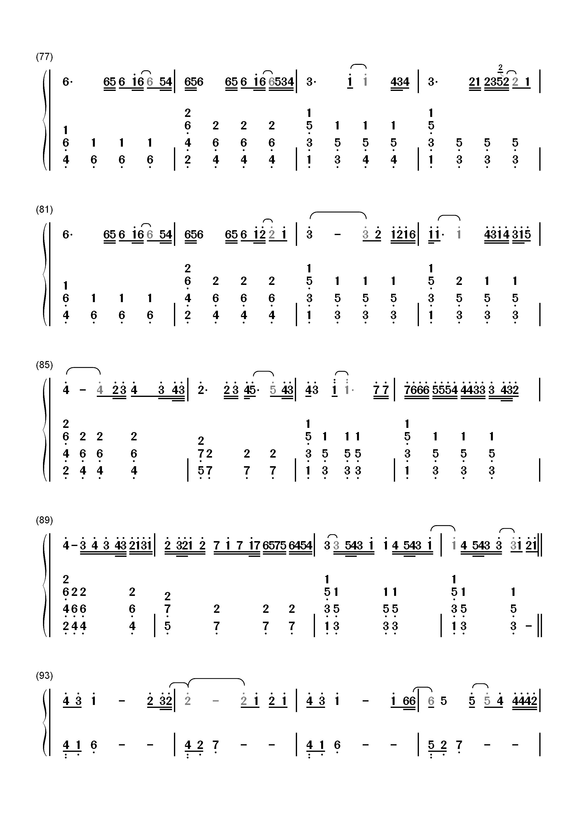 November Rain-Guns N Roses双手简谱预览5