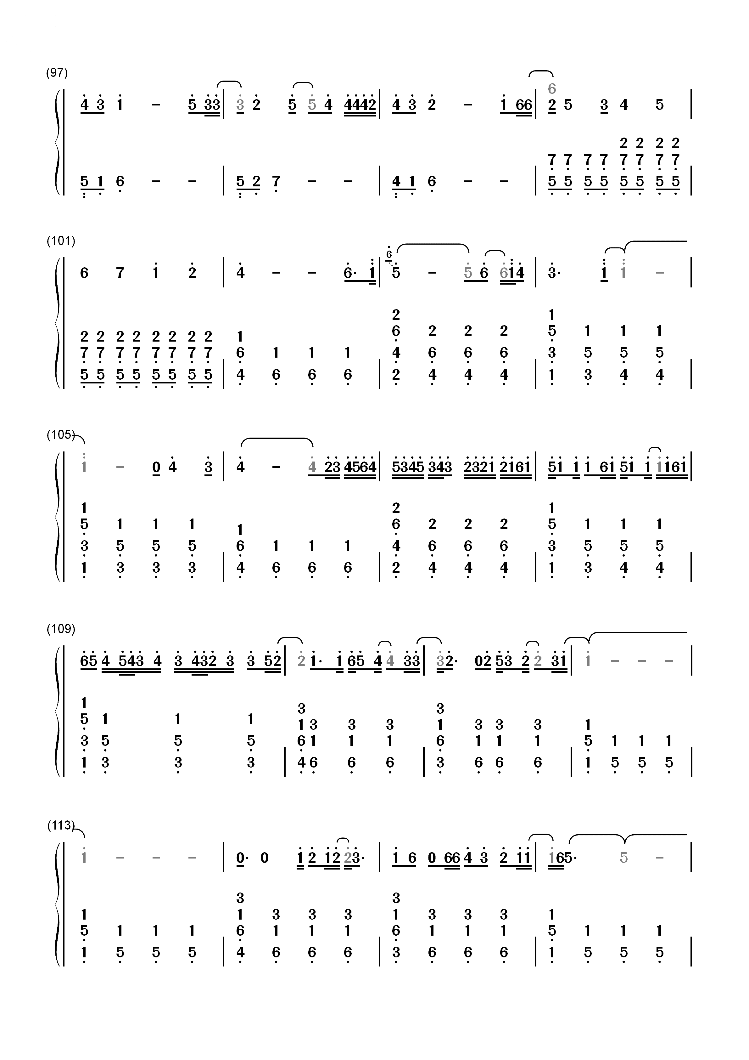 November Rain-Guns N Roses双手简谱预览6